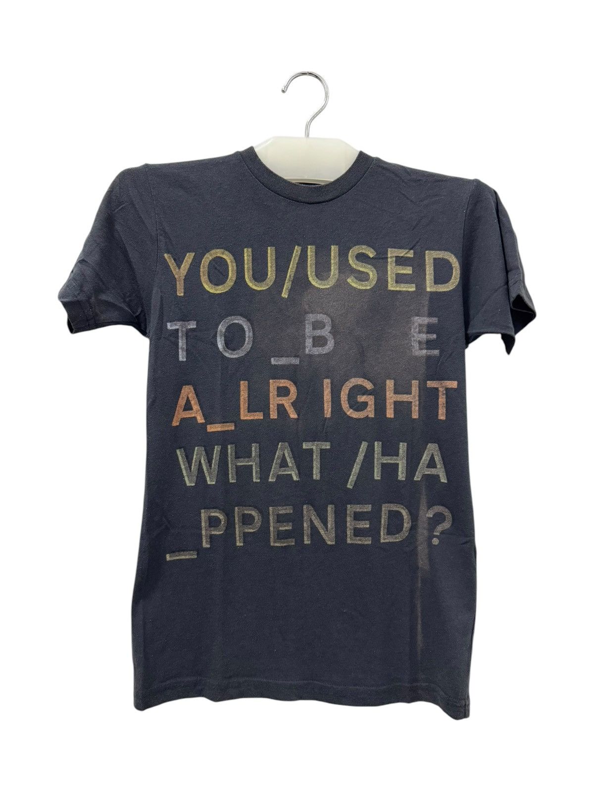 Band Tees IN RAINBOW RADIOHEAD EXTRA SMALL AOP 15 STEP SONG LYRIC TEE Size US XXS / EU 40 - 1 Thumbnail