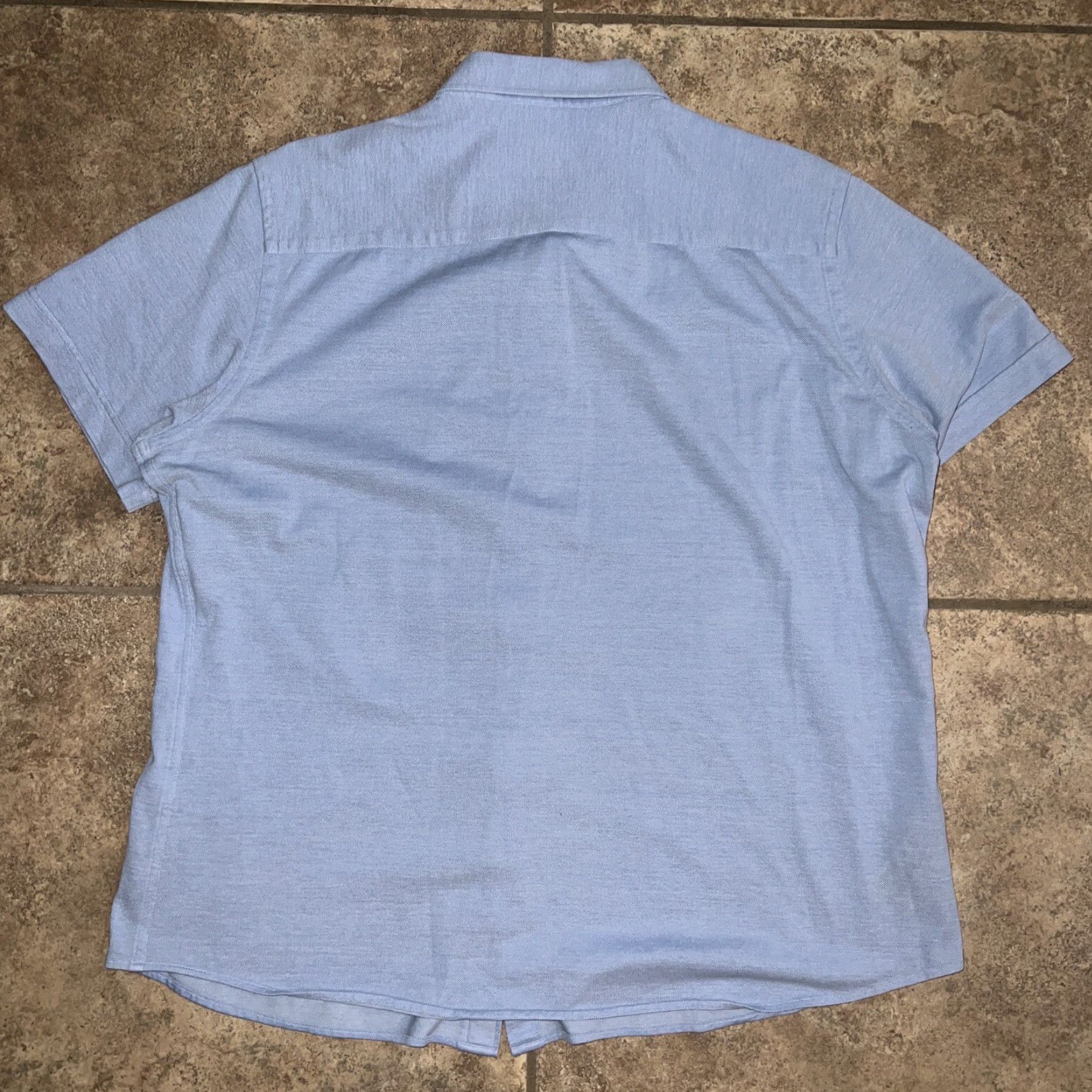 Massimo Dutti Massimo Dutti Button-Up Shirt Mens 2XL Short Sleeve Blue MDD Size US XXL / EU 58 / 5 - 4 Thumbnail