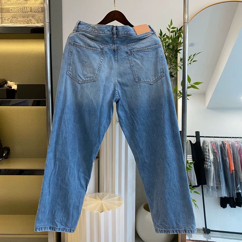 Acne Studios Acne Studios Light blue solid color loose jeans without el Size US 32 / EU 48 - 2 Thumbnail