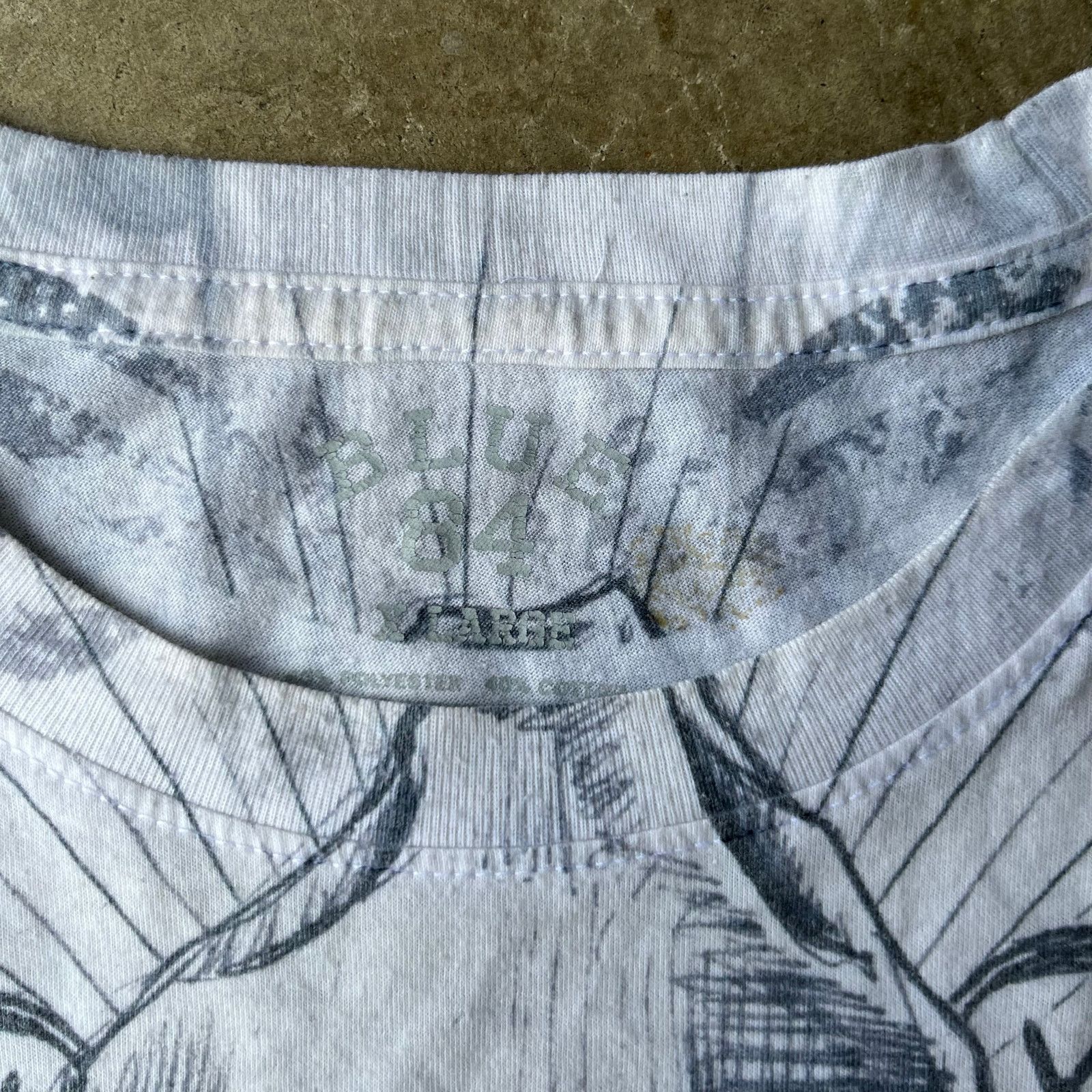 Vintage VINTAGE Y2K SKULL AOP SHIRT GRUNGE BLUE 64 XL BAGGY Size US XL / EU 56 / 4 - 4 Thumbnail