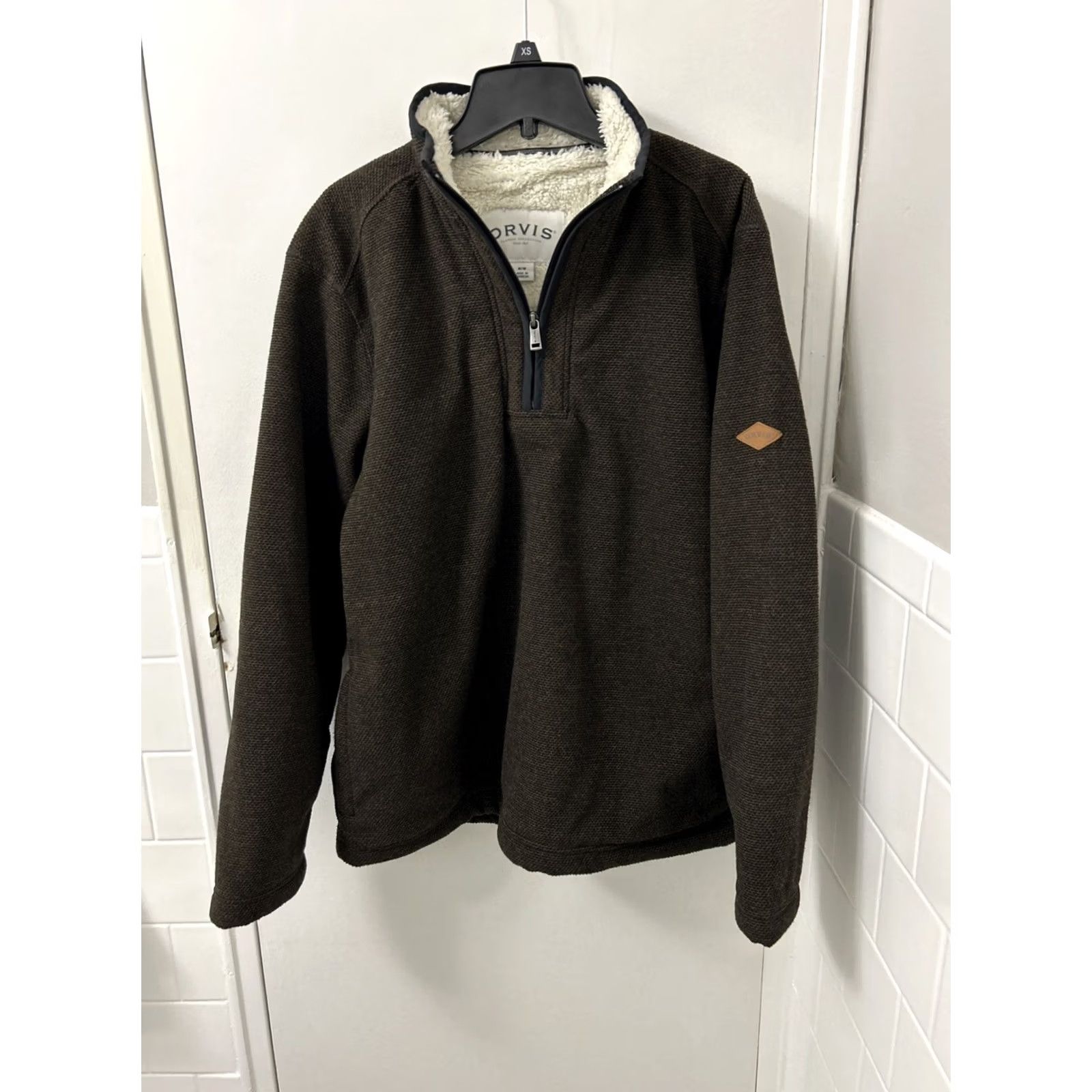 Orvis Orvis Jacket Mens M Brown Brighton Sherpa Lined 1/4 Zip Pullover Sweater 1526440 Size US M / EU 48-50 / 2 - 2 Thumbnail