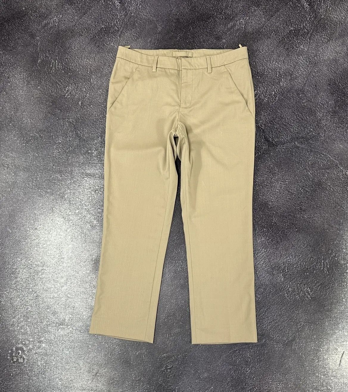 Prada Prada Women's Beige Luxury Classic Wool Pants Trousers Size 28" / US 6 / IT 42 - 1 Thumbnail