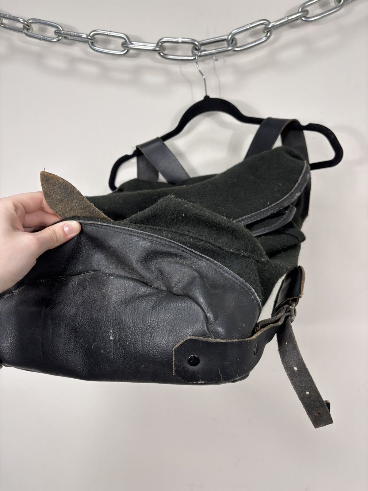 Other Vintage 1980s Husqvarna Motorcycle Backpack Wool Leather Size ONE SIZE - 14 Thumbnail