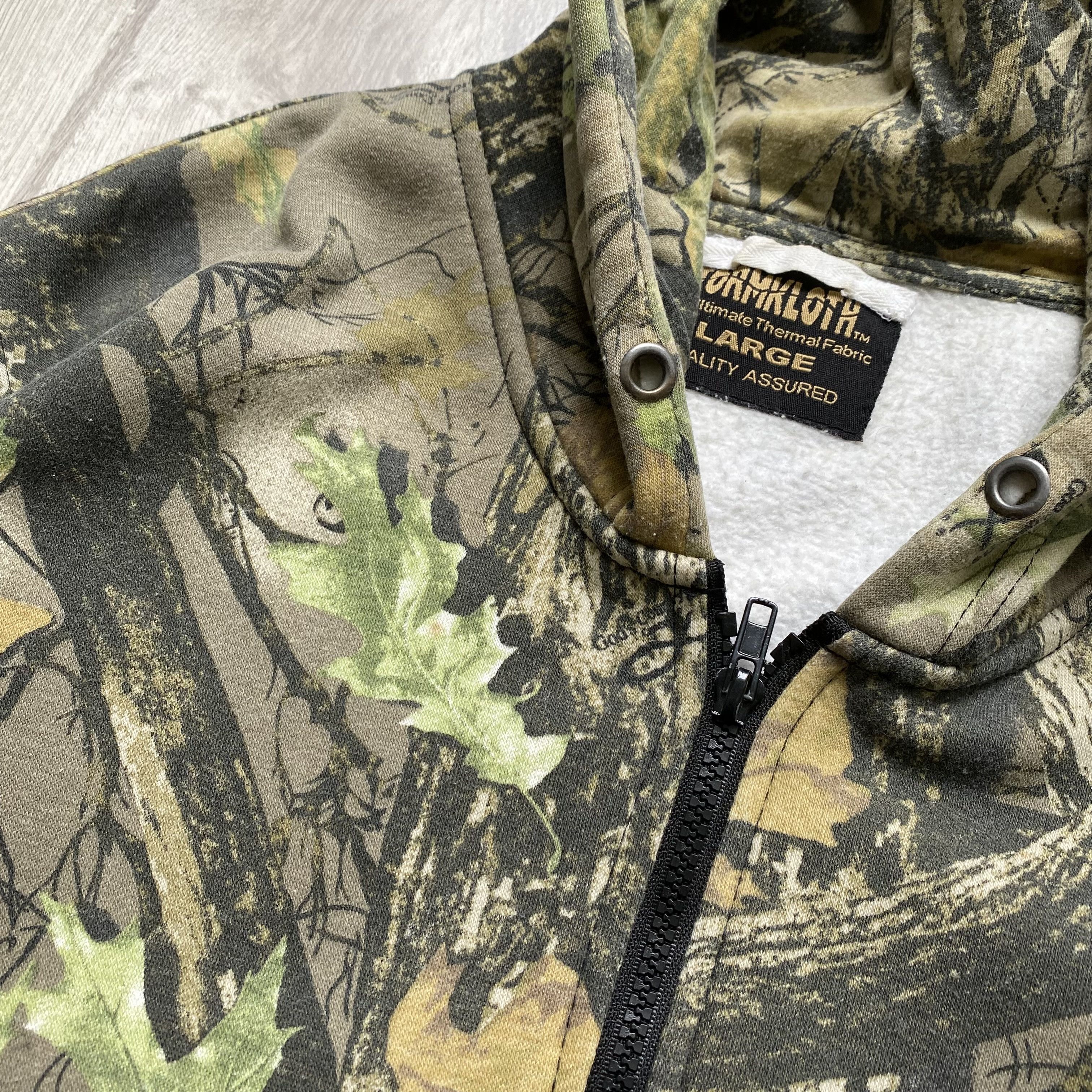 Realtree 🌳 Vintage RealTree Boxy Hoodie zip up Carhartt style Size US L / EU 52-54 / 3 - 5 Thumbnail