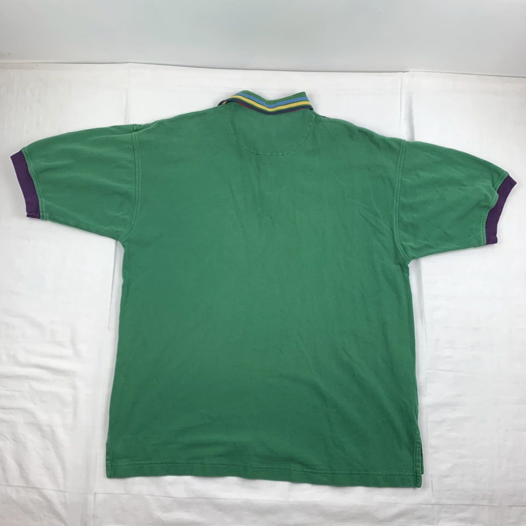 Bugle Boy VINTAGE Bugle Boy Polo Shirt Adult XL Green Stripes 90s Y2K Collared Shirt Mens Size US XL / EU 56 / 4 - 8 Thumbnail