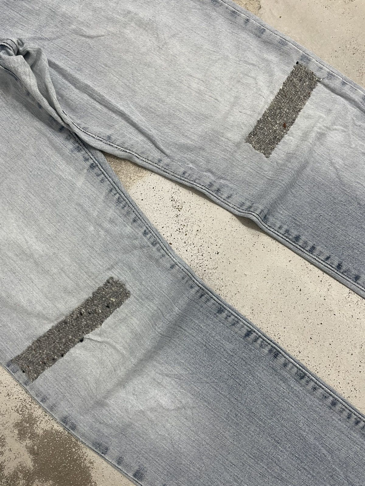 Edwin Low Rize Light Wash Soft Denim Distressed