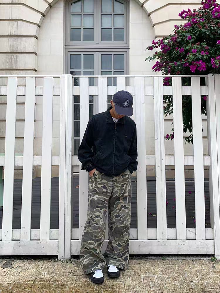 Designer × Vintage Camouflage Workwear High Street Washed Casual Pants Size US 30 / EU 46 - 3 Thumbnail