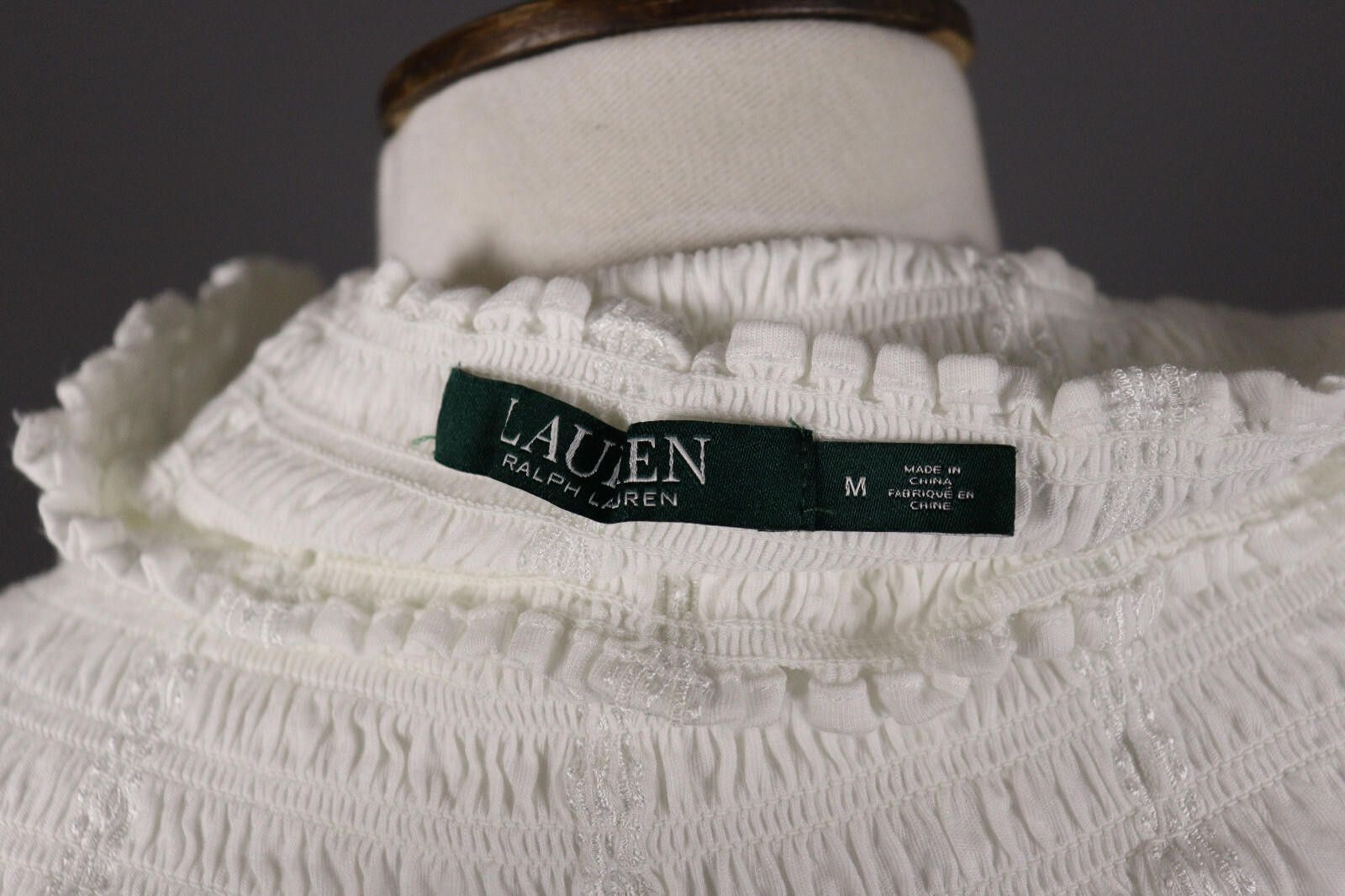Lauren Ralph Lauren Lauren Ralph Lauren White Lagenlook Blouse Shirt Size M Size M / US 6-8 / IT 42-44 - 8 Thumbnail