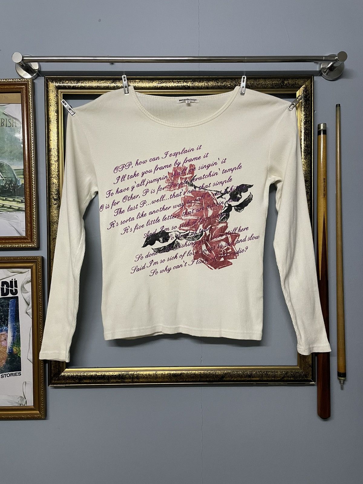 Hysteric Glamour Vintage 1990s Japan Semantic Design Poem Punk Rock Thermal Size US S / EU 44-46 / 1 - 1 Thumbnail