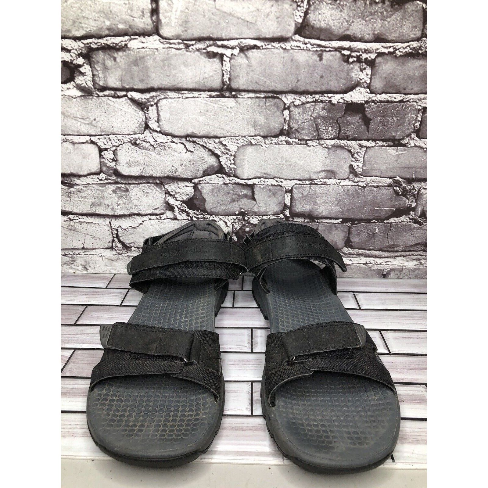 Merrell Merrell Black Synthetic Hiking AnkleStrap Performance Sandal Size US 14 / EU 47 - 12 Thumbnail