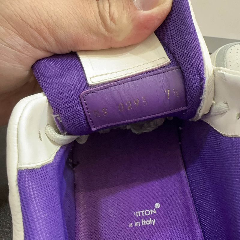 Louis Vuitton Louis Vuitton Trainer Low Top Sneakers in White Purple -250 Size US 9.5 / IT 39.5 - 3 Thumbnail
