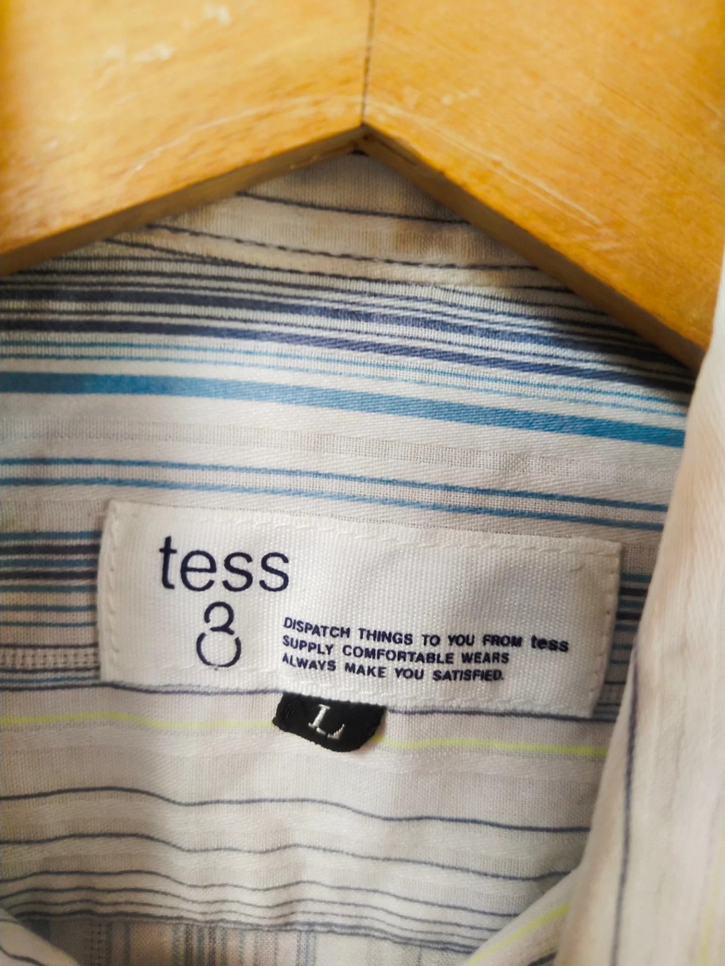 Japanese Brand Vintage Tess 8 Japan Made Striped Shirt Size L / US 10 / IT 46 - 3 Thumbnail