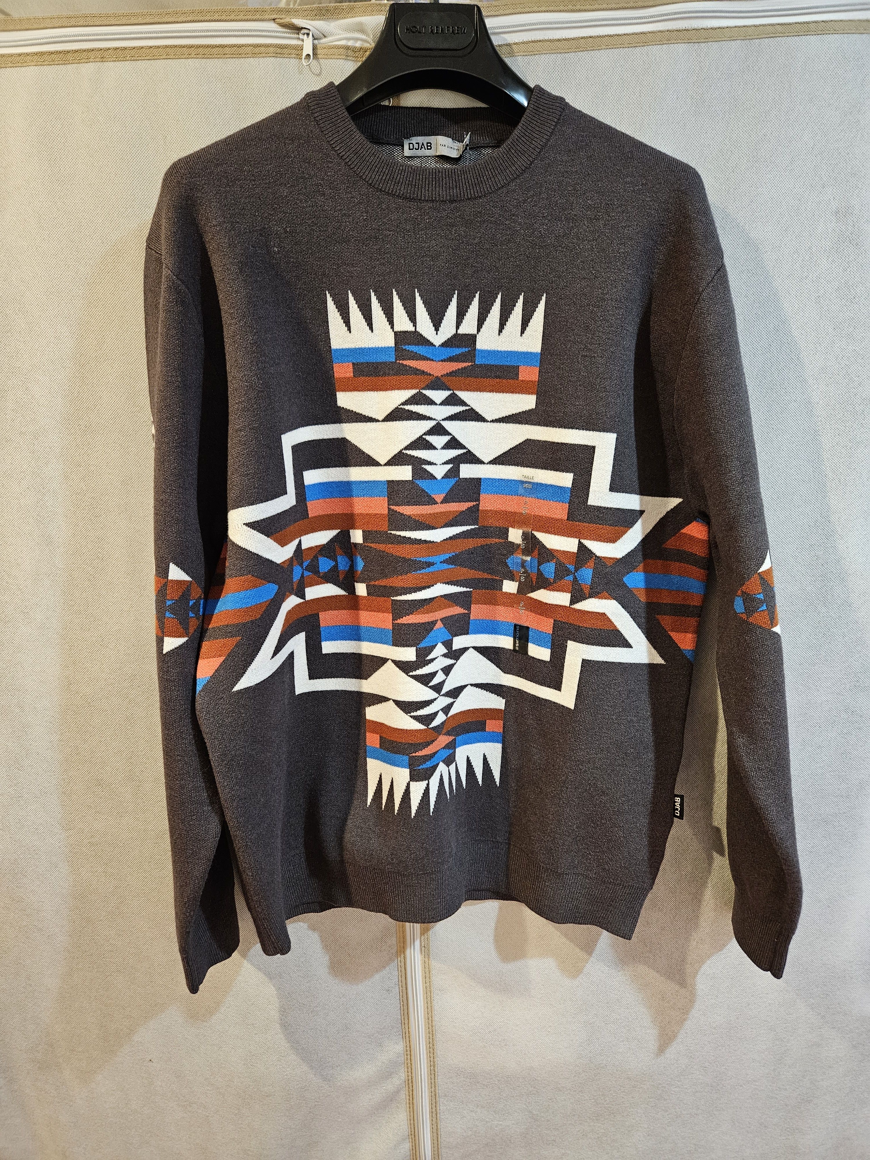 Simons DJAB Oversized Graphic Jacquard Sweater Size US M / EU 48-50 / 2 - 2 Thumbnail