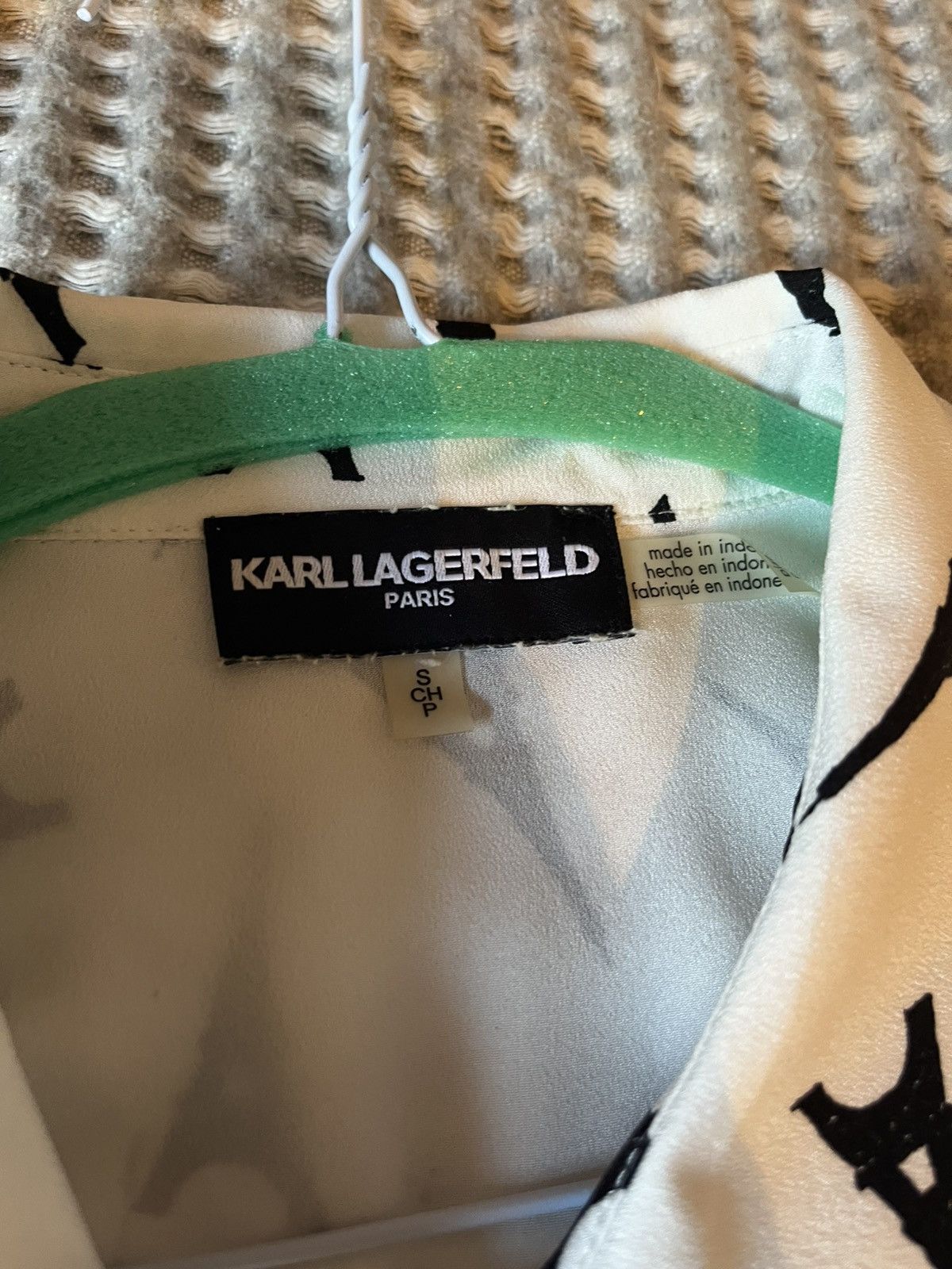 Karl Lagerfeld Eiffel Tower Print Blouse Size S / US 4 / IT 40 - 2 Thumbnail