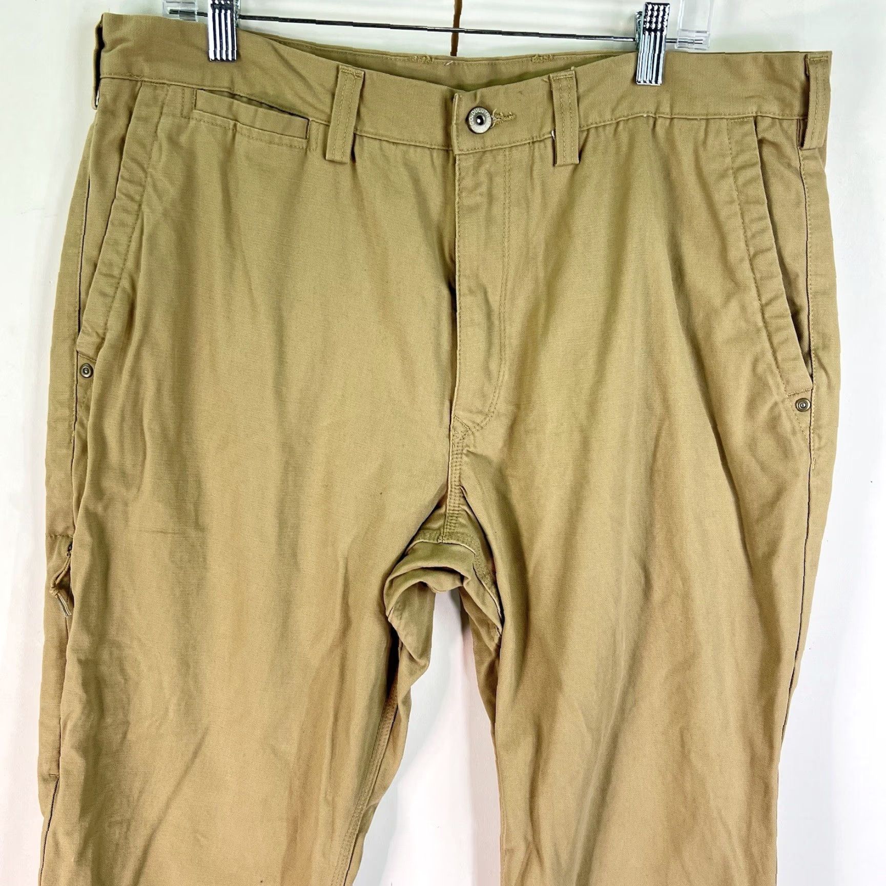 Duluth Trading Company DULUTH TRADING CO Flex Ballroom Pants Mens 36 Brown Cotton 36x34 Size US 36 / EU 52 - 2 Thumbnail