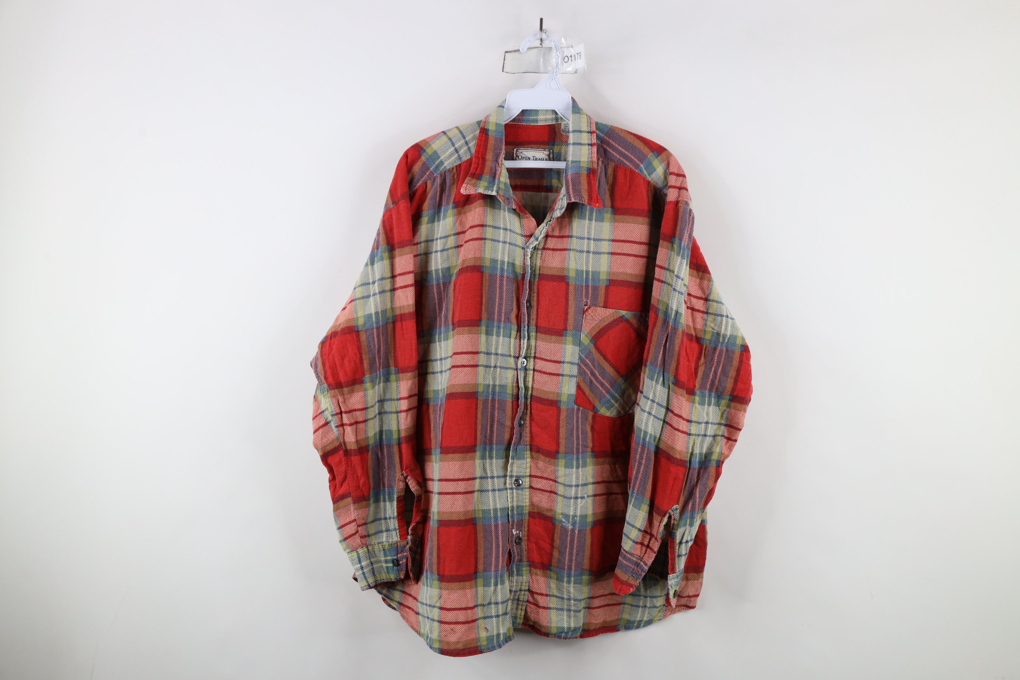 Vintage Vintage 90s Streetwear Flannel Collared Button Shirt Plaid Size US XXL / EU 58 / 5 - 1 Thumbnail