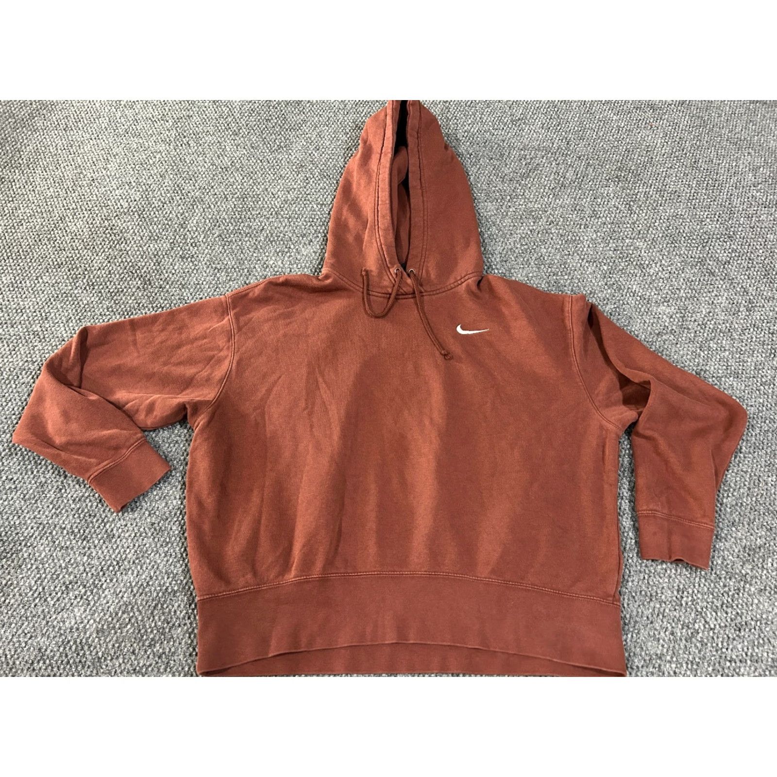 Nike Nike Hoodie Mens M Brown Swoosh Pullover Hooded Logo Graphic Print Pockets Casual Streetwear Size US M / EU 48-50 / 2 - 2 Thumbnail
