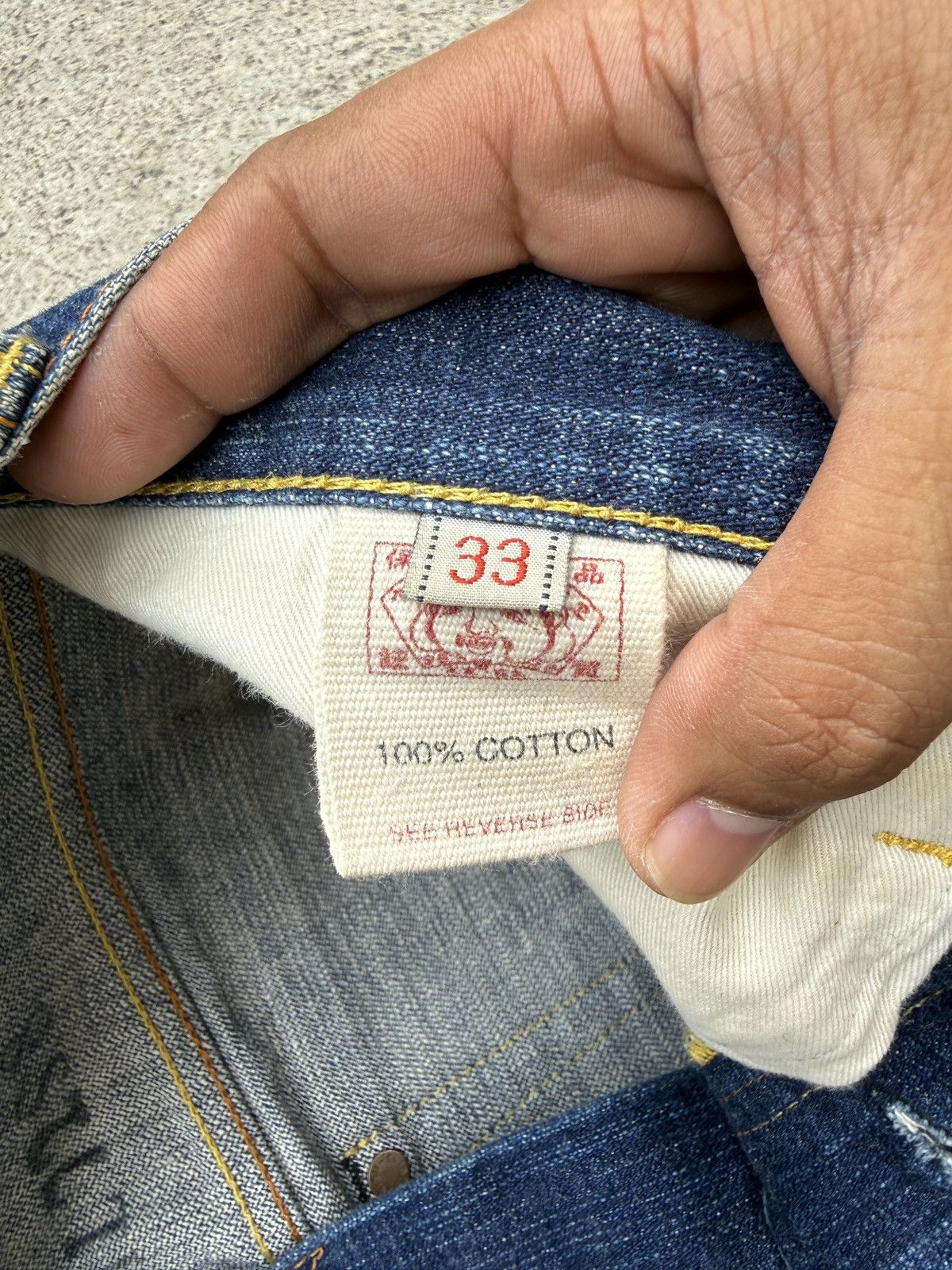 Evisu Evisu - Embroidered Red Seagulls Selvedge Jeans Size US 33 - 13 Thumbnail