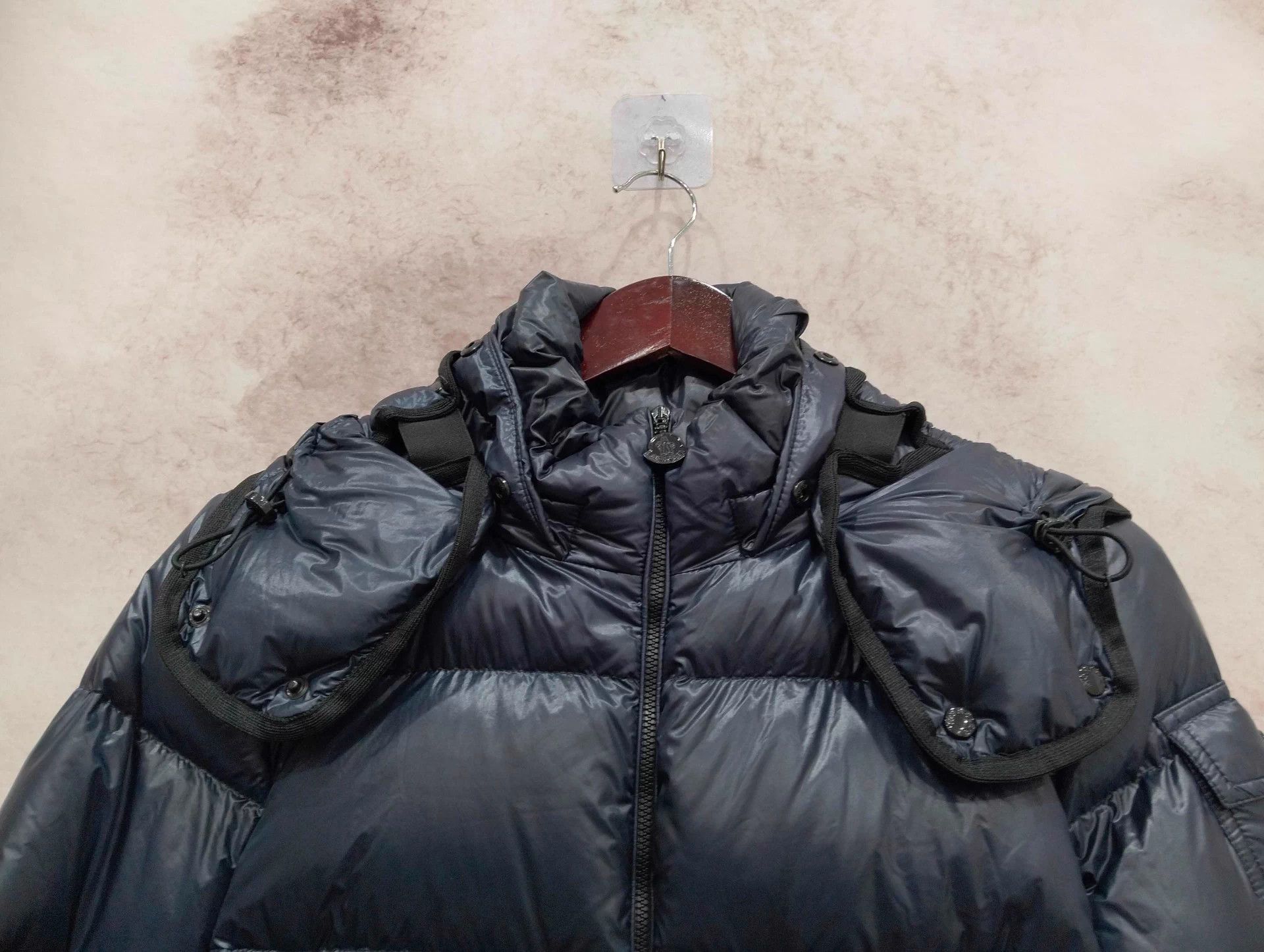 Moncler Moncler Navy Short Puffer Jacket Women's 3 Size L / US 10 / IT 46 - 9 Thumbnail