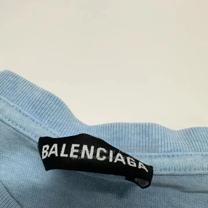 Balenciaga Balenciaga Blue Logo Short Sleeve T. Size US XS / EU 42 / 0 - 3 Thumbnail