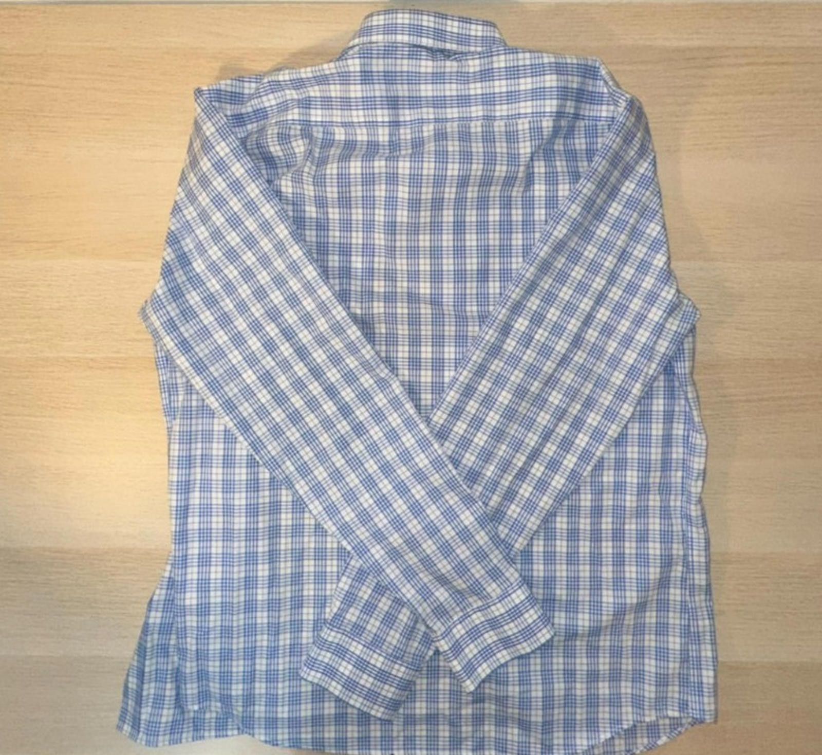 Banana Republic Banana Republic Men’s Dress Shirt – Blue & White Pattern M Size 38R - 6 Thumbnail