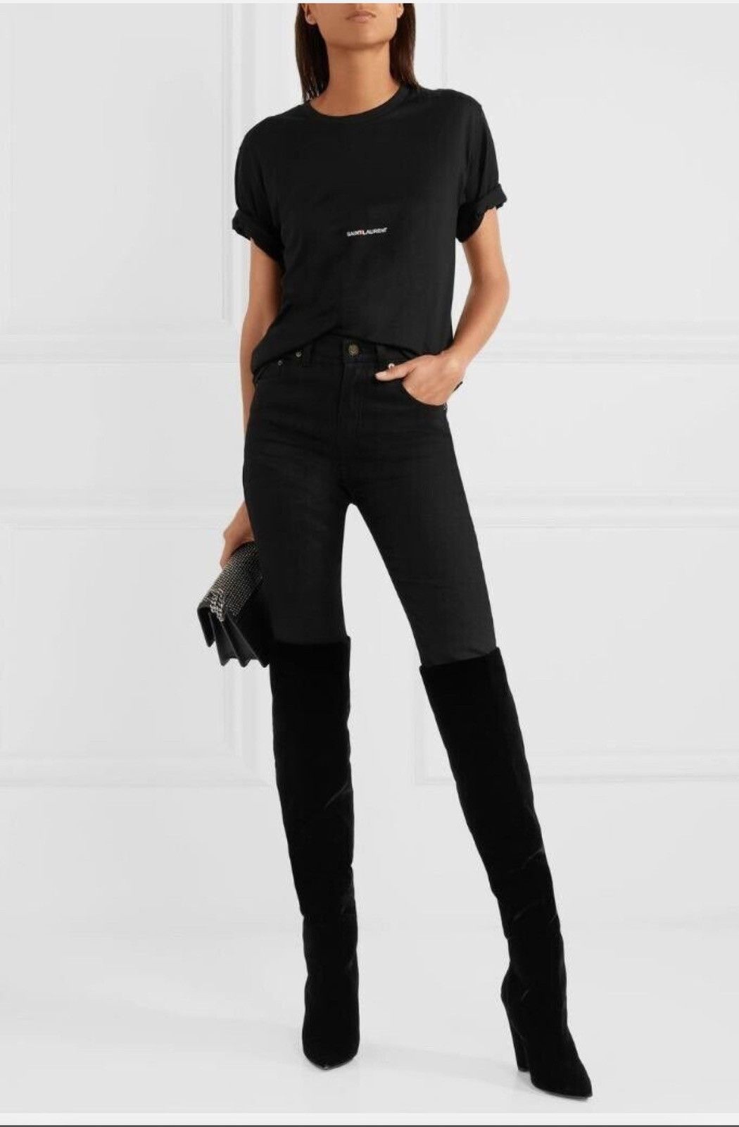 Yves Saint Laurent Yves Saint Laurent Over The Knee Boots Size US 9.5 / IT 39.5 - 6 Thumbnail
