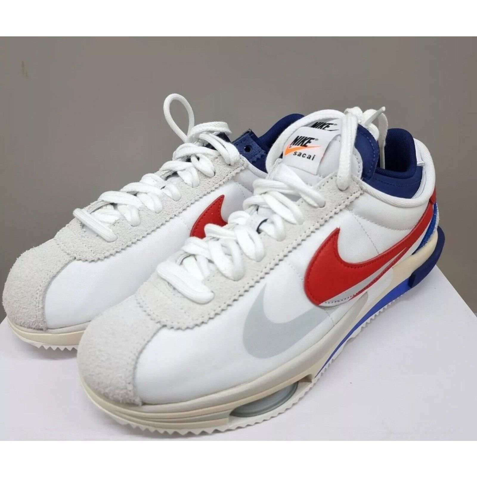Nike Nike Zoom Cortez Sacai White University Red DQ0581-100 Men 8 Size US 8 / EU 41 - 2 Thumbnail