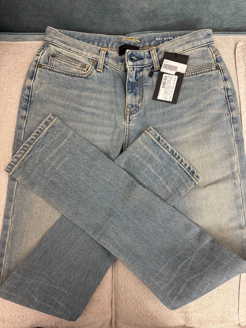 Yves Saint Laurent YSL Distressed Washed Denim Jeans- Size US 27 - 3 Thumbnail