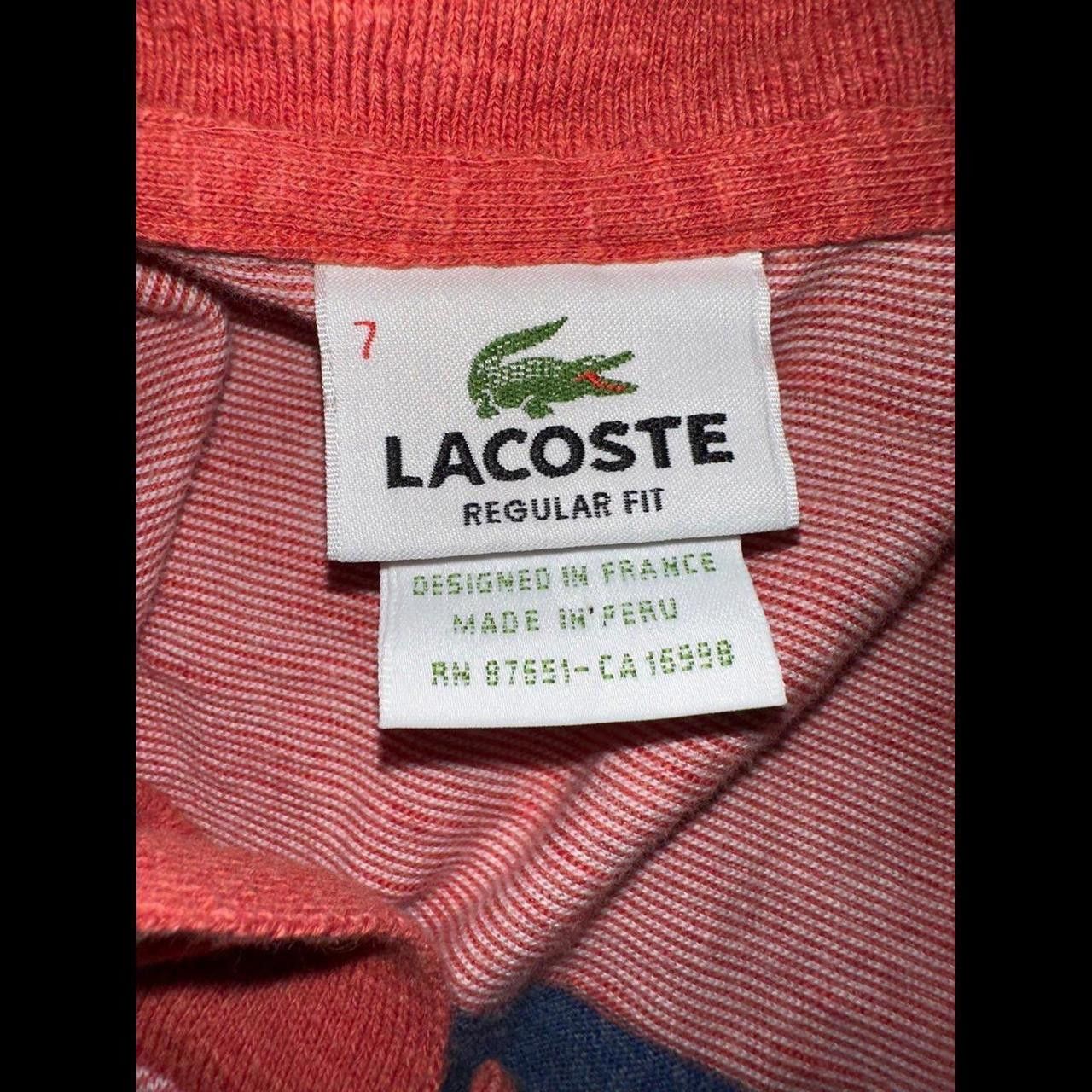 Lacoste Vintage Lacoste Striped Polo Size Size US XXL / EU 58 / 5 - 6 Thumbnail