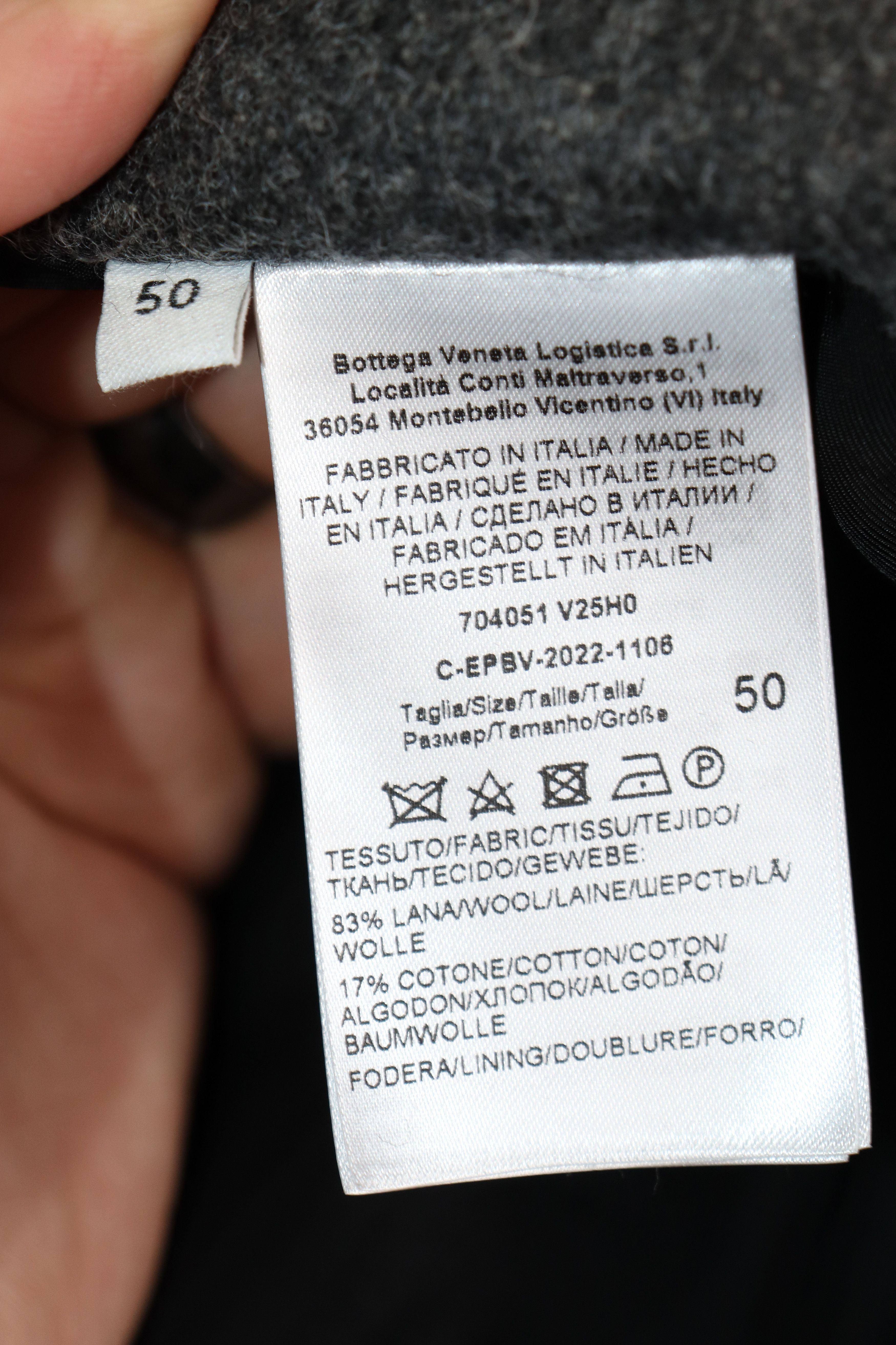 Bottega Veneta o1rshd10124 Double Splittable Wool Felt Jacket Charcoal Size US M / EU 48-50 / 2 - 11 Thumbnail