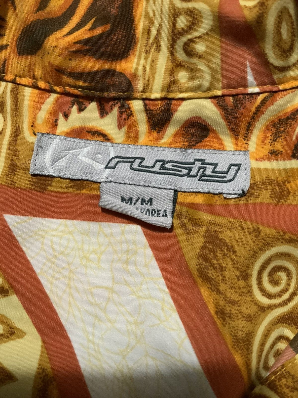 Rusty × Vintage Vintage Y2K Rusty Hawaiian Surf Loop Collar Camp Shirt Size US M / EU 48-50 / 2 - 6 Thumbnail