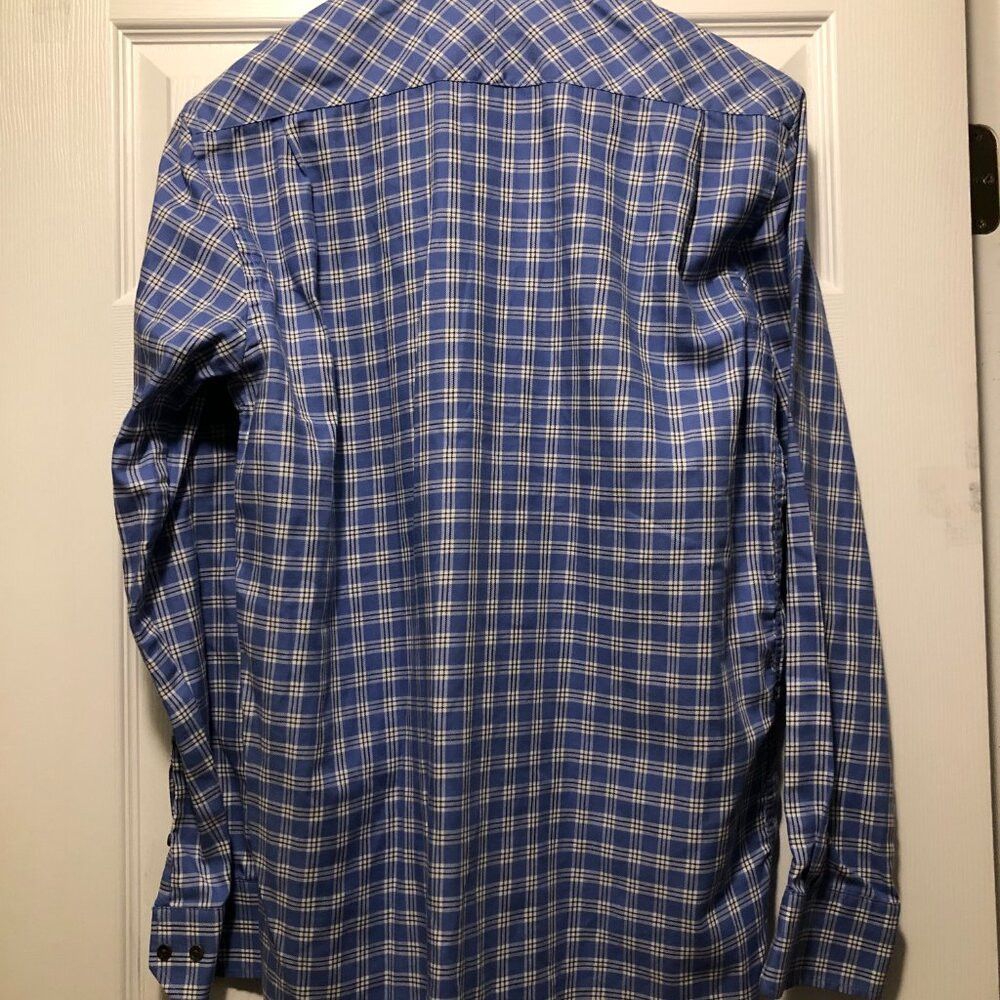 Scott James Scott James men's blue cotton casual shirt size: M Size US M / EU 48-50 / 2 - 5 Thumbnail