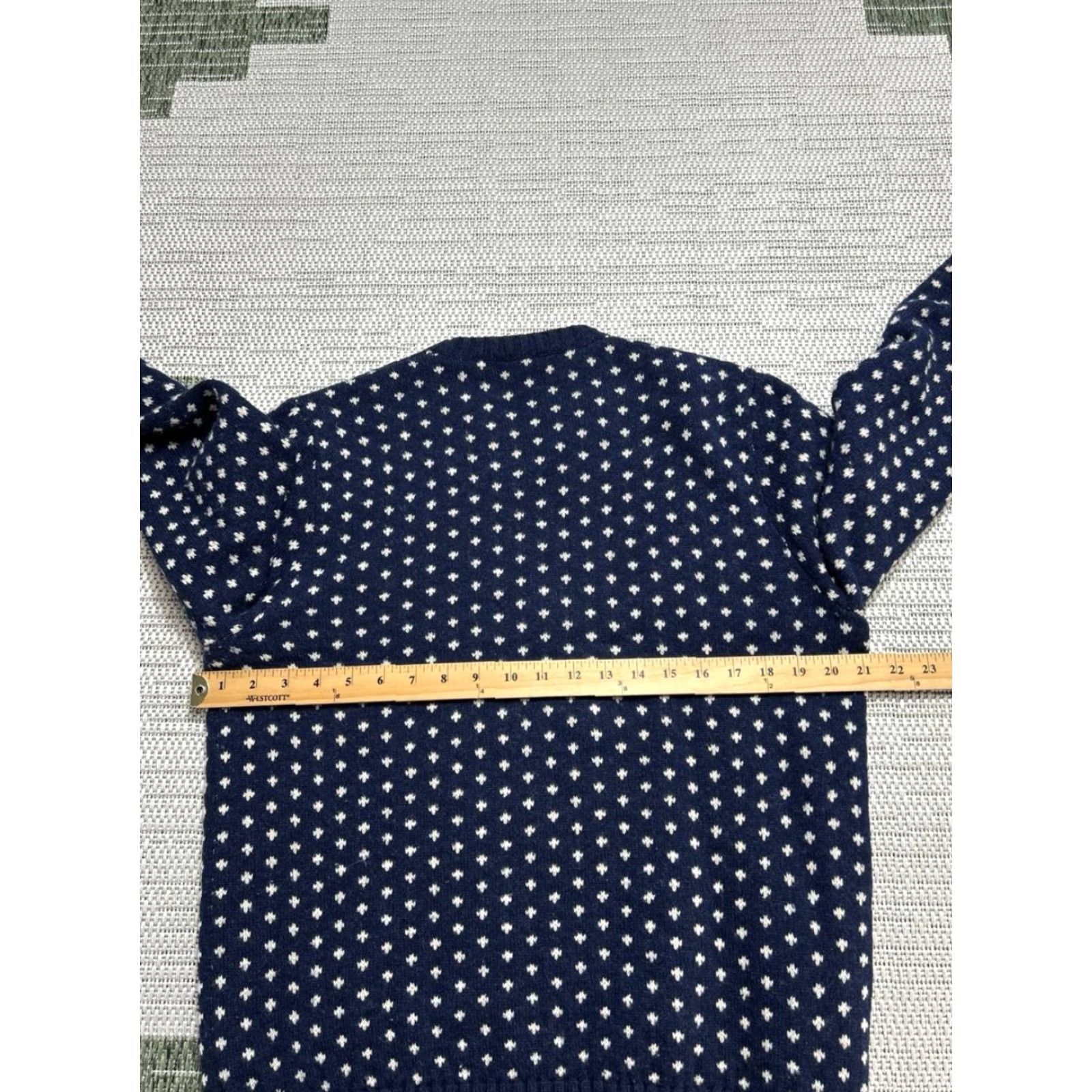Brooks Brothers Brooks Brothers Sweater Womens Small Blue White Wool Knit Pullover Size S / US 4 / IT 40 - 6 Thumbnail