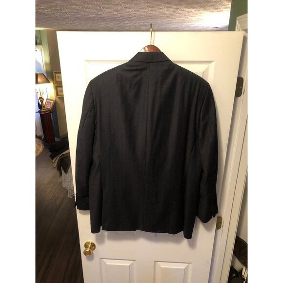 Calvin Klein calvin klein men's navy 100%wool 2pc suit 44R pants: 38/30 Size 44R - 4 Thumbnail
