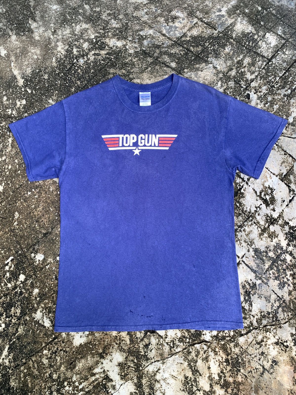 Other Top Gun Movie Logo Tom Cruise Navy Faded Trash Tee Size US M / EU 48-50 / 2 - 1 Thumbnail