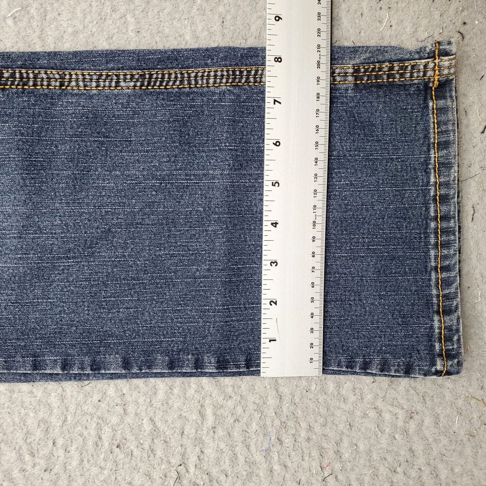 Denime parAna Jeans Womens Bootcut M Blue Denim Low Rise Contrast Stitch Vintage Y2K Size 32" / US 10 / IT 46 - 5 Thumbnail