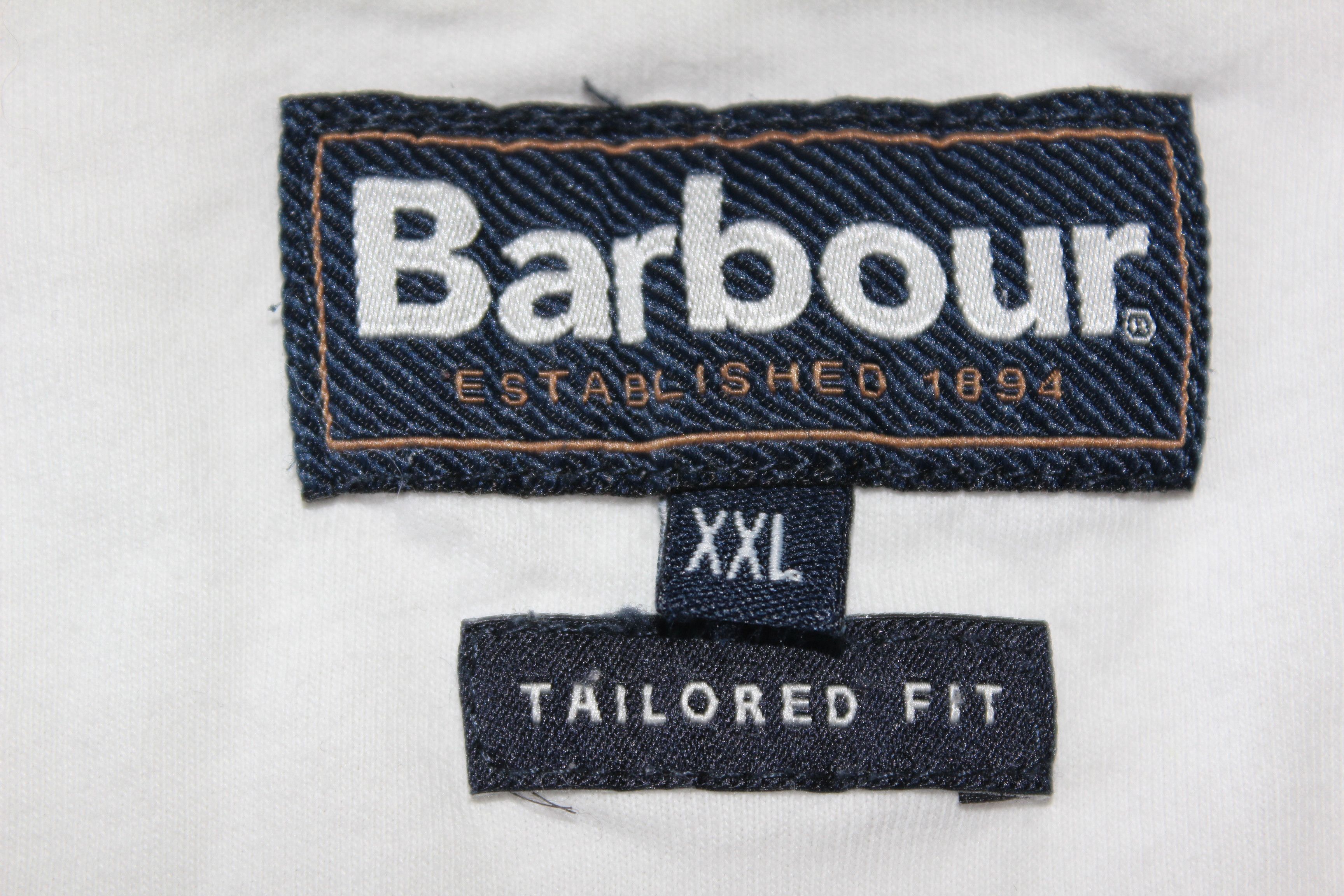 Barbour Men's Barbour Big Logo White T-Shirt Top Size US XXL / EU 58 / 5 - 7 Thumbnail