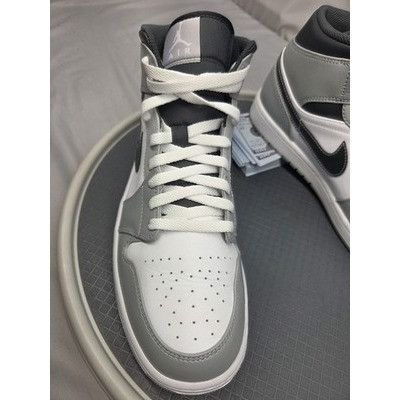 Jordan Brand Nike Air Jordan 1 Mid Smoke Grey 554724-078 Mens Size 12 Lig Size US 12 / EU 45 - 4 Thumbnail