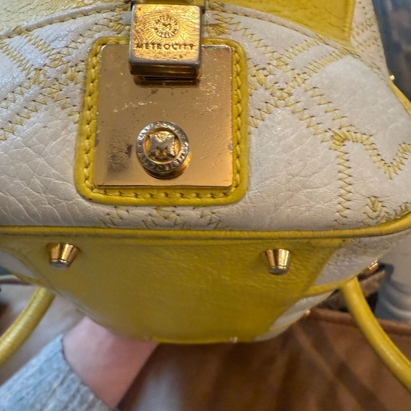 Other Metrocity Yellow and White Satchel/mini Boston 0466411 Size ONE SIZE - 12 Thumbnail