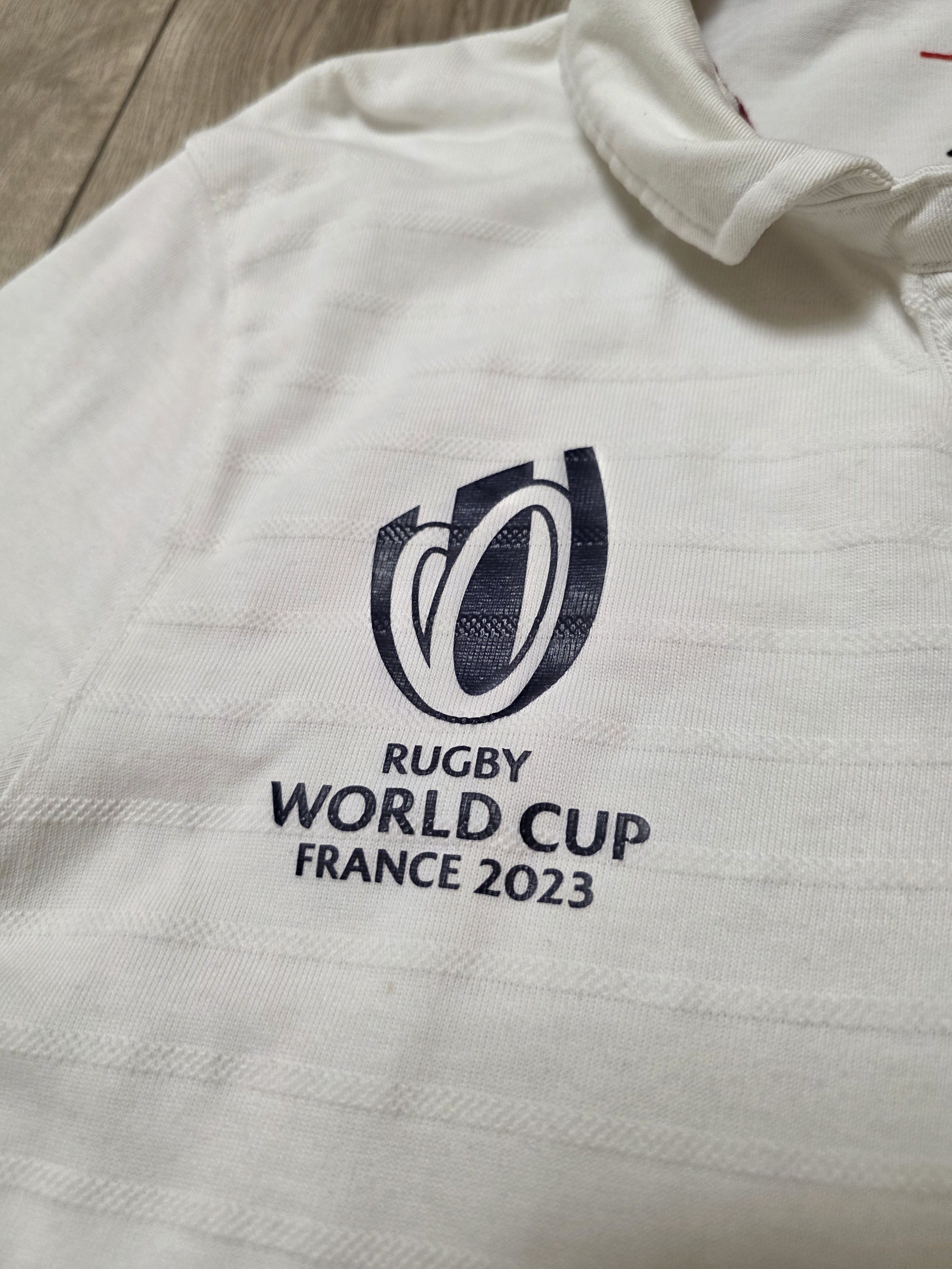 Umbro ENGLAND RUGBY SHIRT WORLD CUP 2023 RUGBY JERSEY COTTON POLO Size US S / EU 44-46 / 1 - 5 Thumbnail