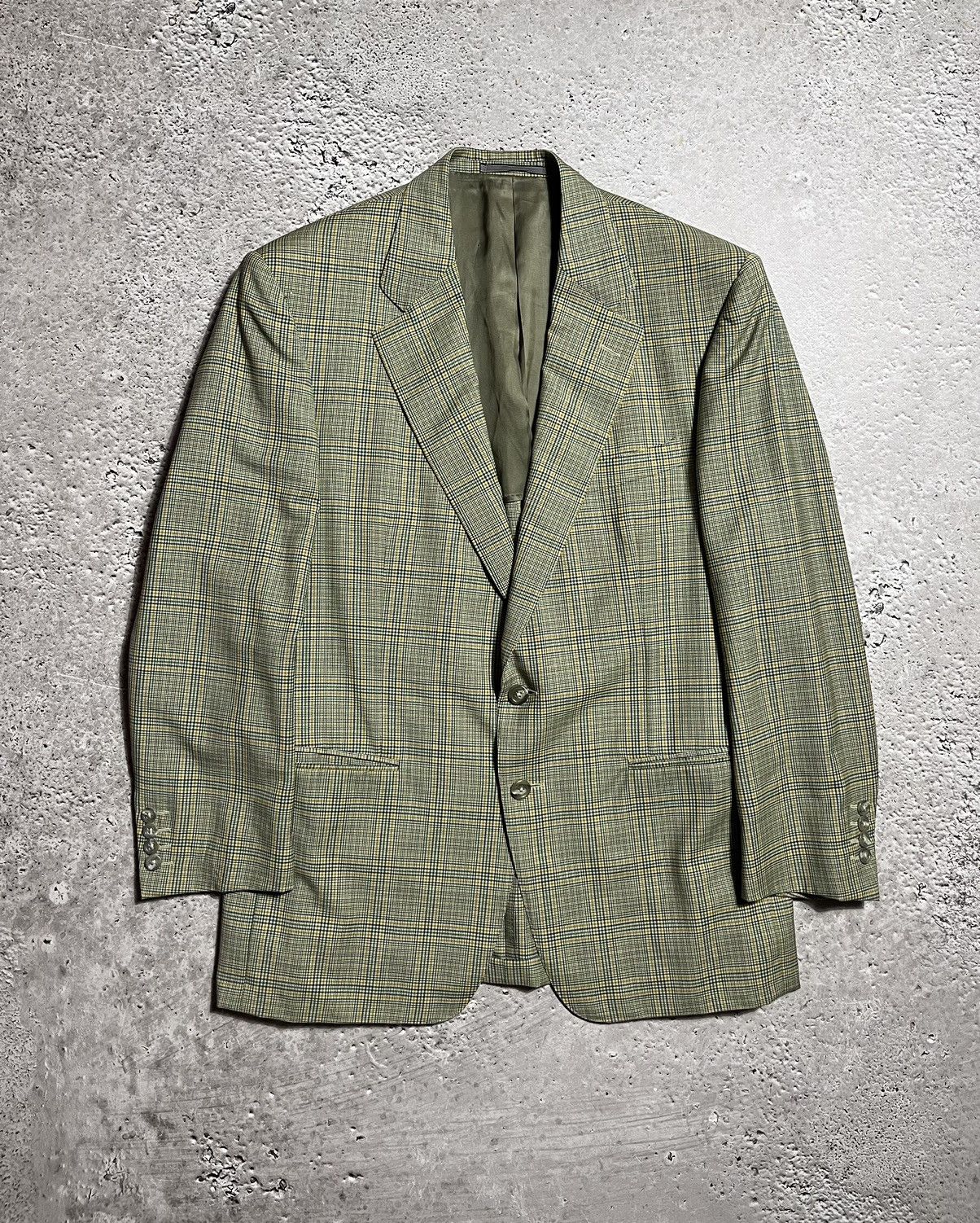 Ermenegildo Zegna × Vintage Vintage Ermenegildo Zegna 100% Wool Plaid Blazer Size 40R - 1 Thumbnail