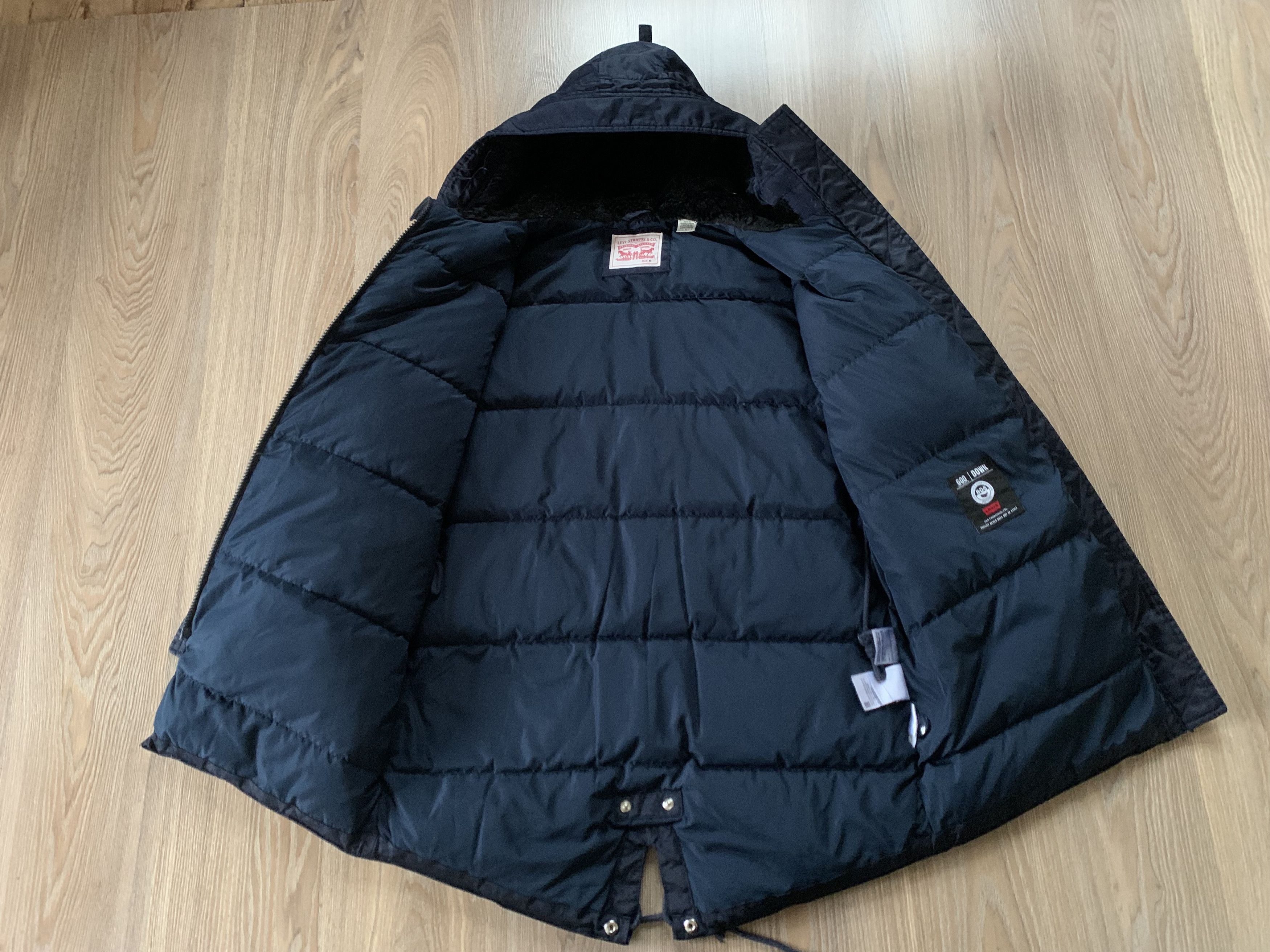 Levi's Levi's Black 600 Down Hood Jacket Size US M / EU 48-50 / 2 - 3 Thumbnail