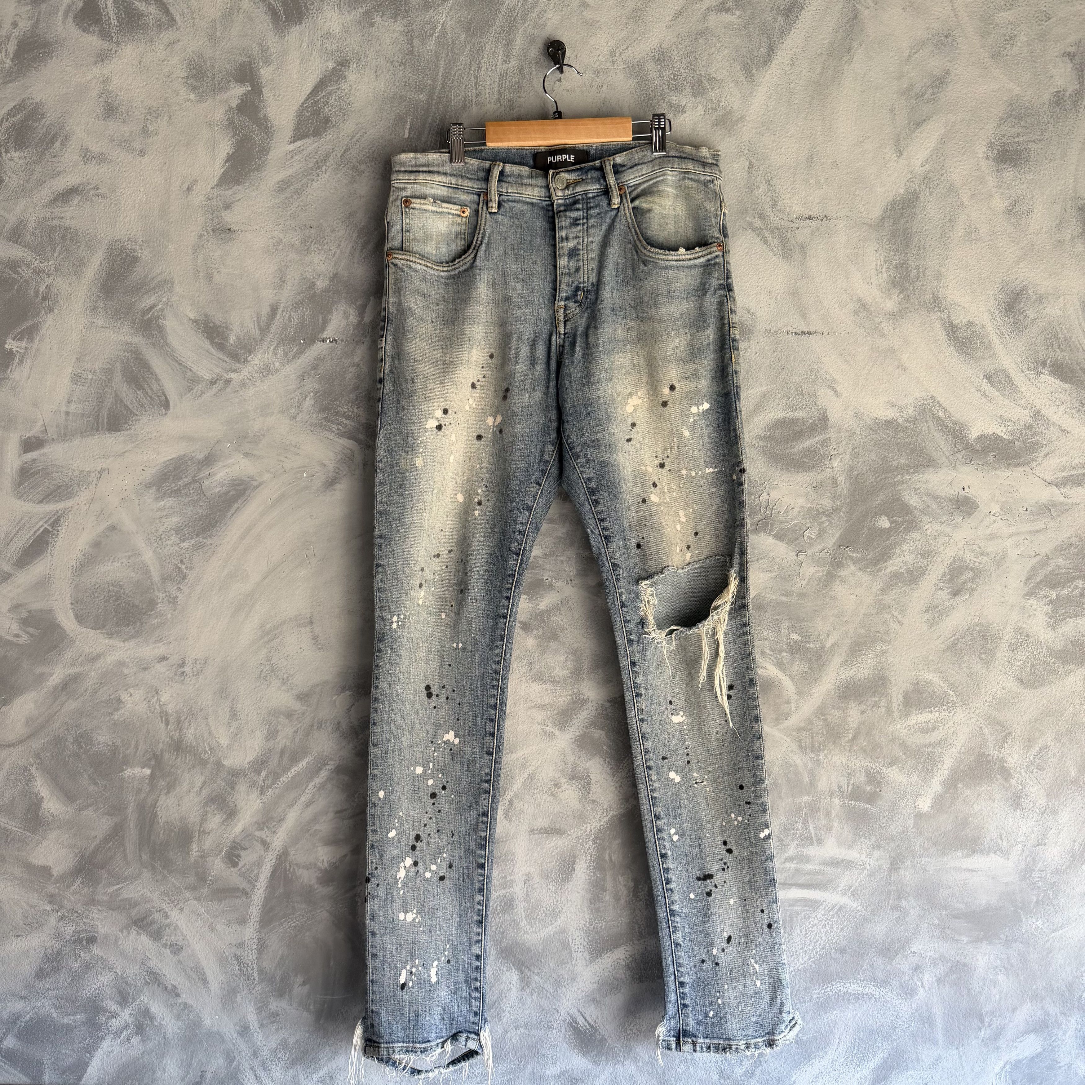 Purple Brand Purple Brand Jeans Mens 31x32 Blue P002 Skinny Fit Size US 31 - 1 Thumbnail