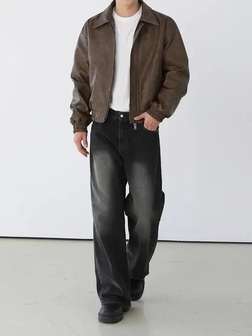 Japanese Brand Kizuki x Aoshi Black Baggy Washed Denim Jeans Size US 30 / EU 46 - 3 Thumbnail