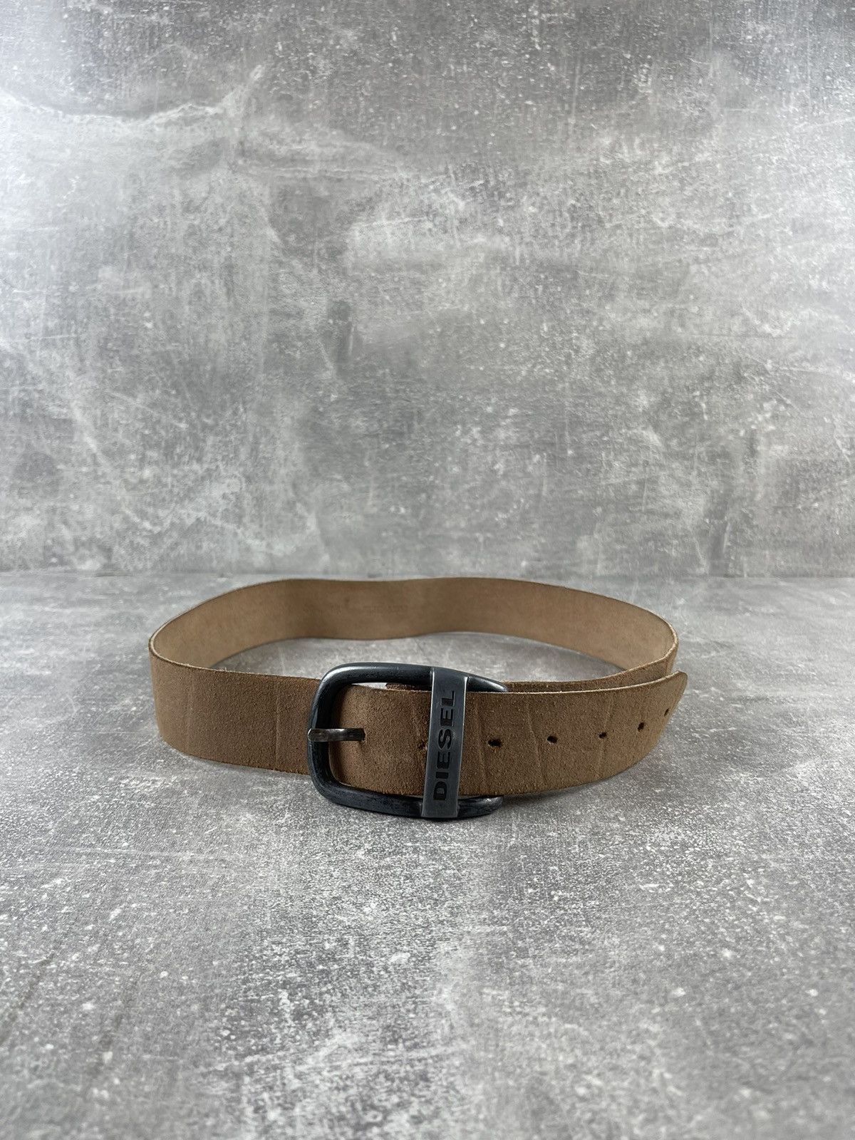 Diesel × Vintage Diesel Italy Y2K Brown Leather Belt with Black Buckle Logo Size ONE SIZE - 2 Thumbnail