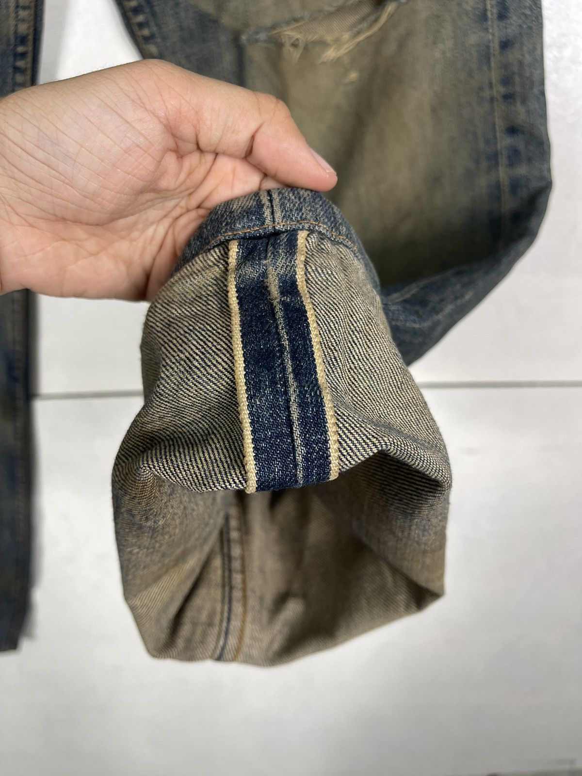 Levi's Vintage Levis 503 Selvedge Rusty Ripped Denim Jeans Size US 32 / EU 48 - 11 Thumbnail