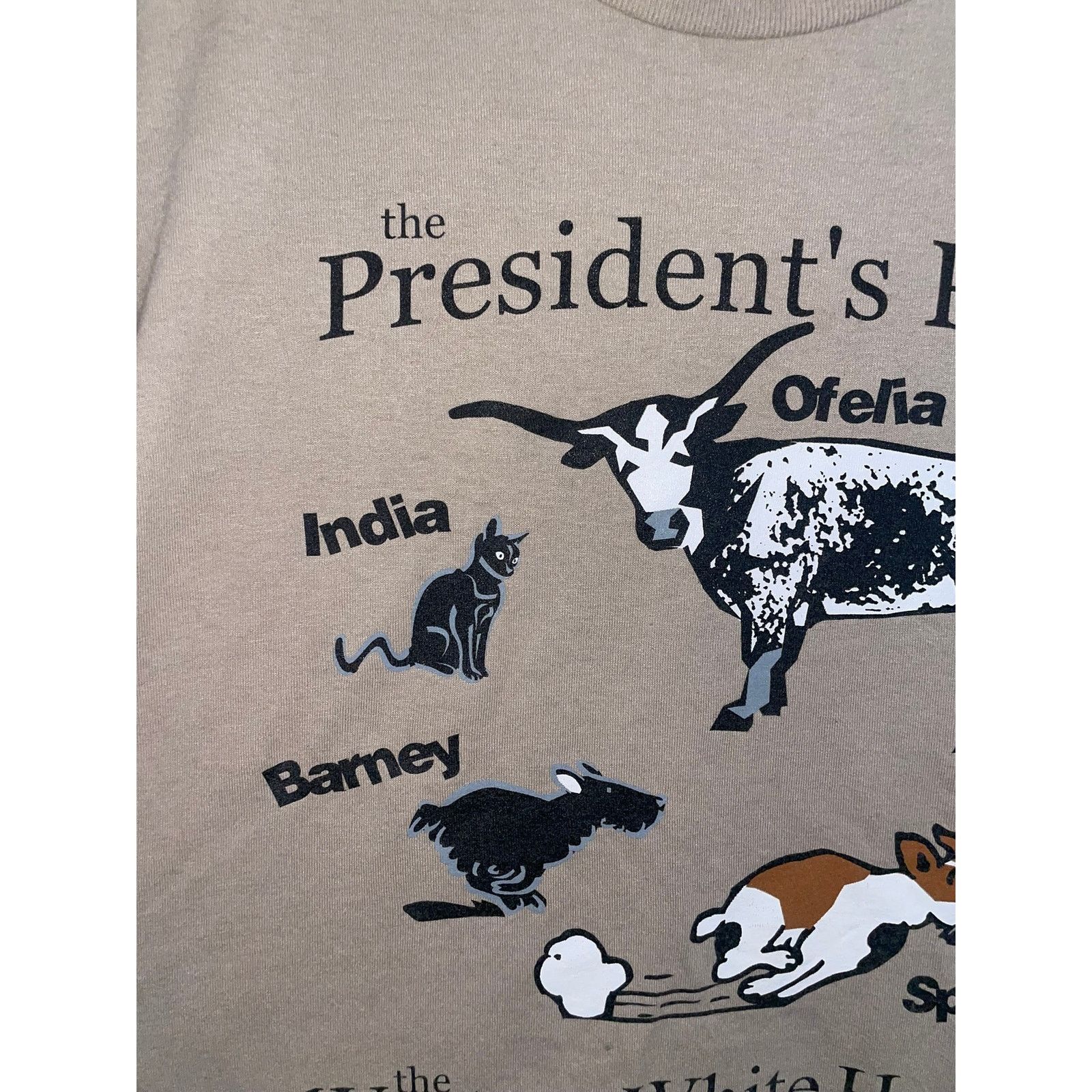 Fruit Of The Loom Vintage George Bush Shirt The Presidents Pets TX Tee Large Size US L / EU 52-54 / 3 - 3 Thumbnail