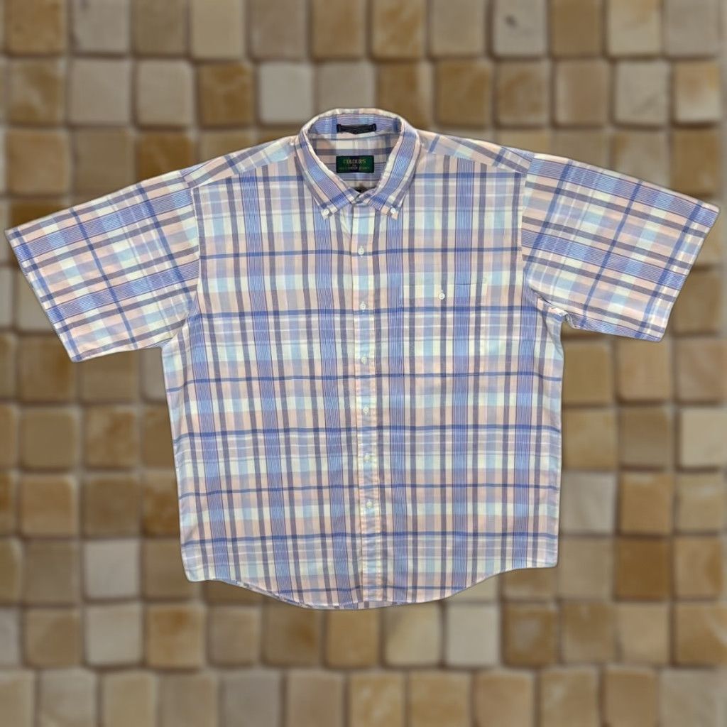 Alexander Julian VINTAGE Alexander Julian Check Short Sleeve Button-Up Shirt Large XL Mens Multicoloured Plaid 90s Shirt Size US L / EU 52-54 / 3 - 1 Thumbnail
