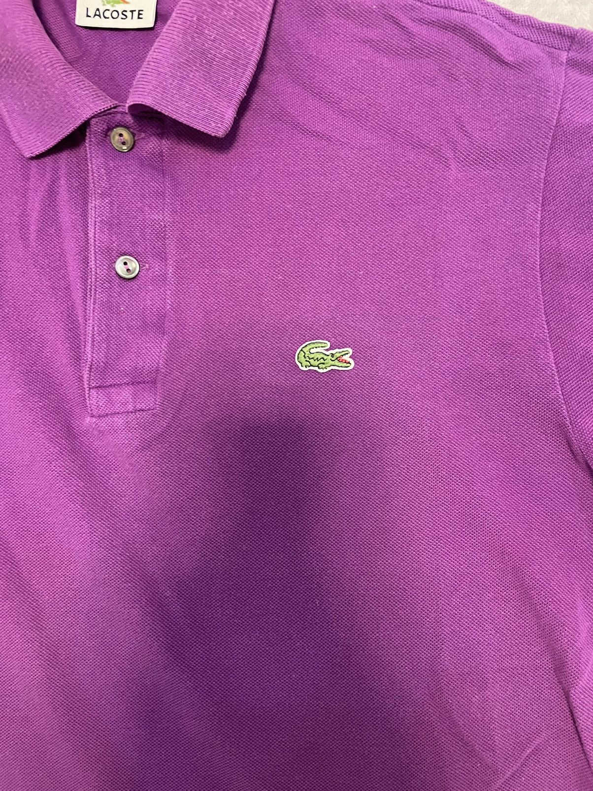 Lacoste × Vintage Lacoste Polo Shirt - Purple - Size M Size US M / EU 48-50 / 2 - 2 Thumbnail