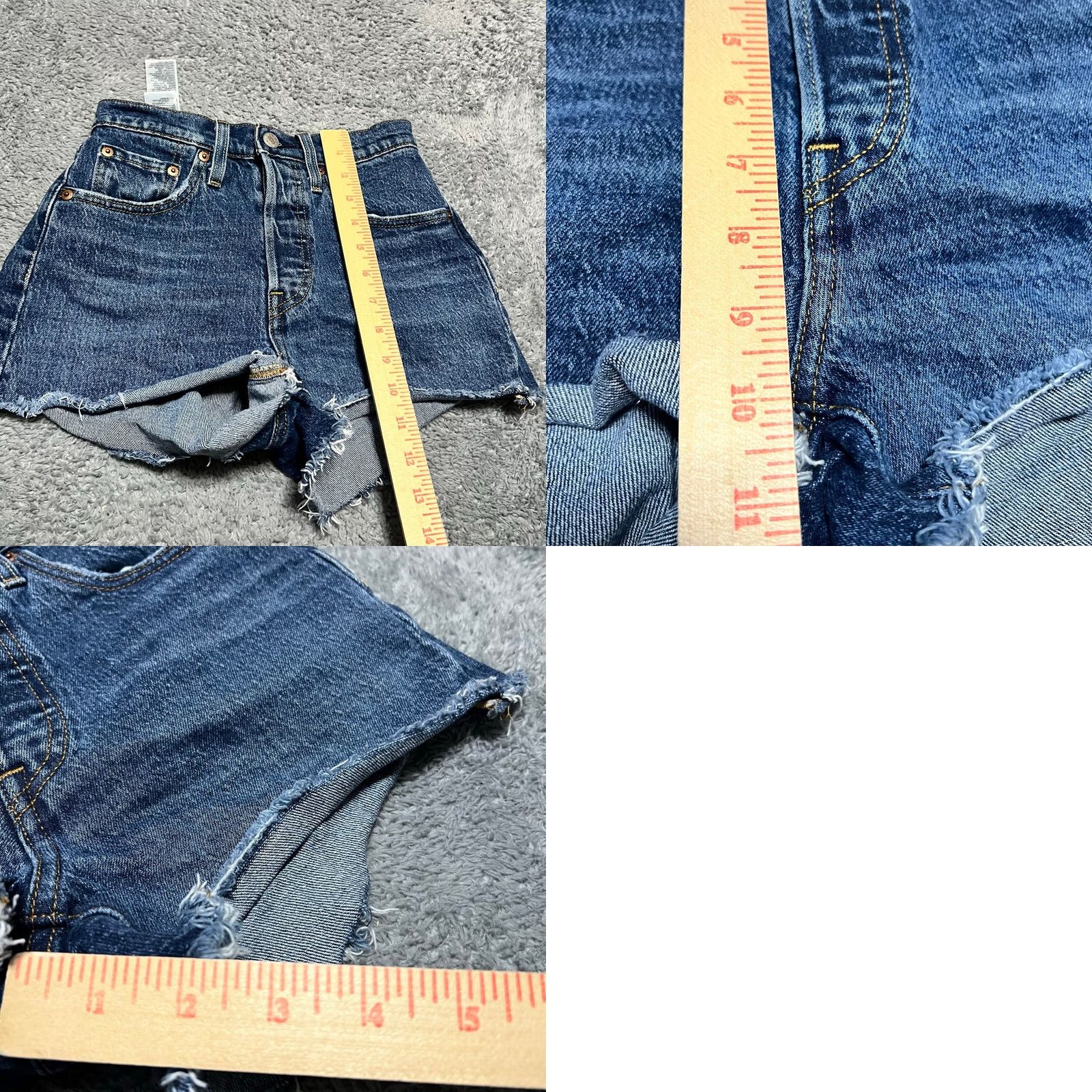 Levi's VINTAGE Levis 501 Jean Shorts Womens 24 Button Fly Jorts Short Jeans Blue Womens 24x2 Cut-Off Stylesight Size 42" / US 20 - 8 Thumbnail